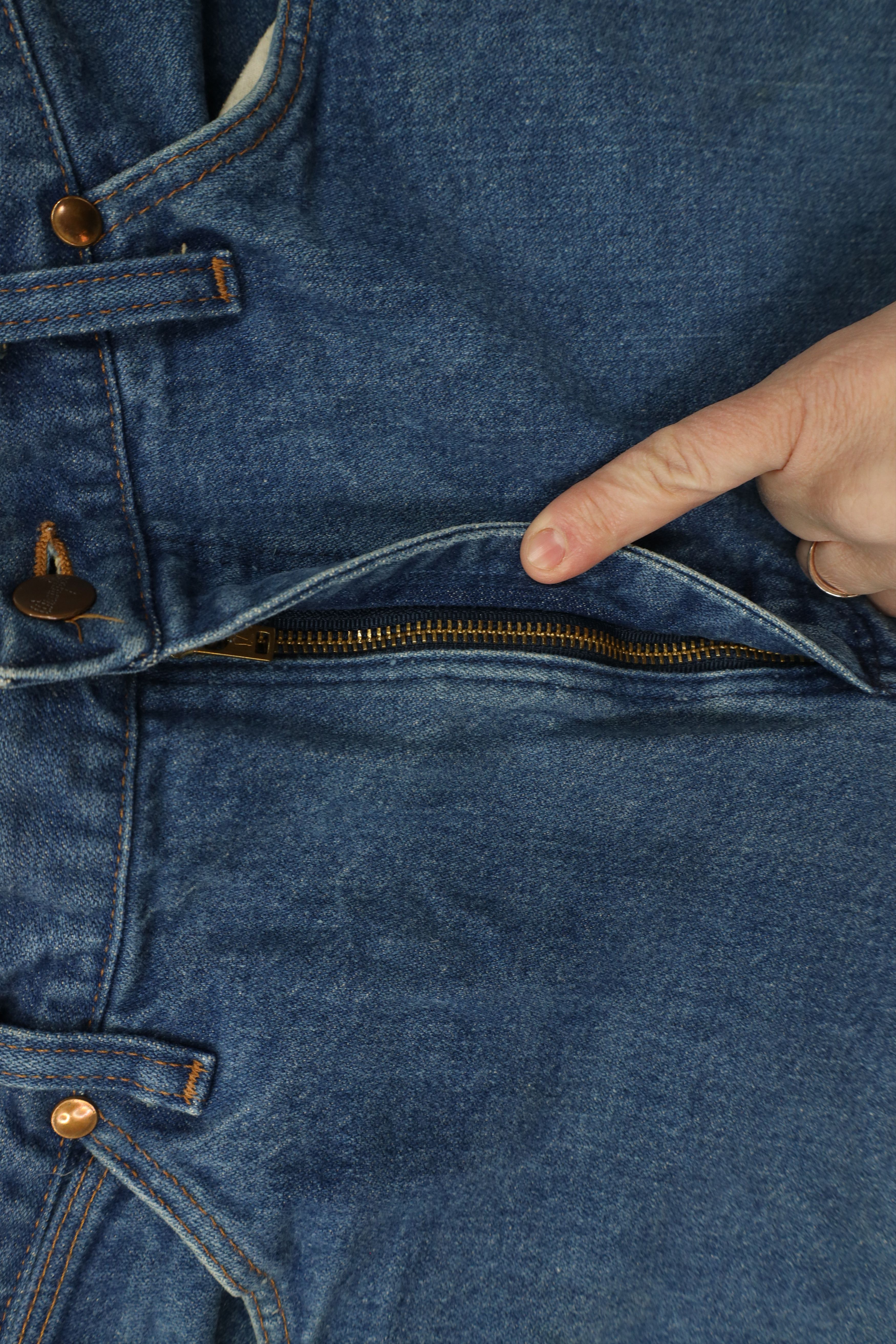Vintage × Wrangler Vintage 90s Wrangler Leg Western Denim Jeans USA Blue Size US 34 / EU 50 - 6 Thumbnail