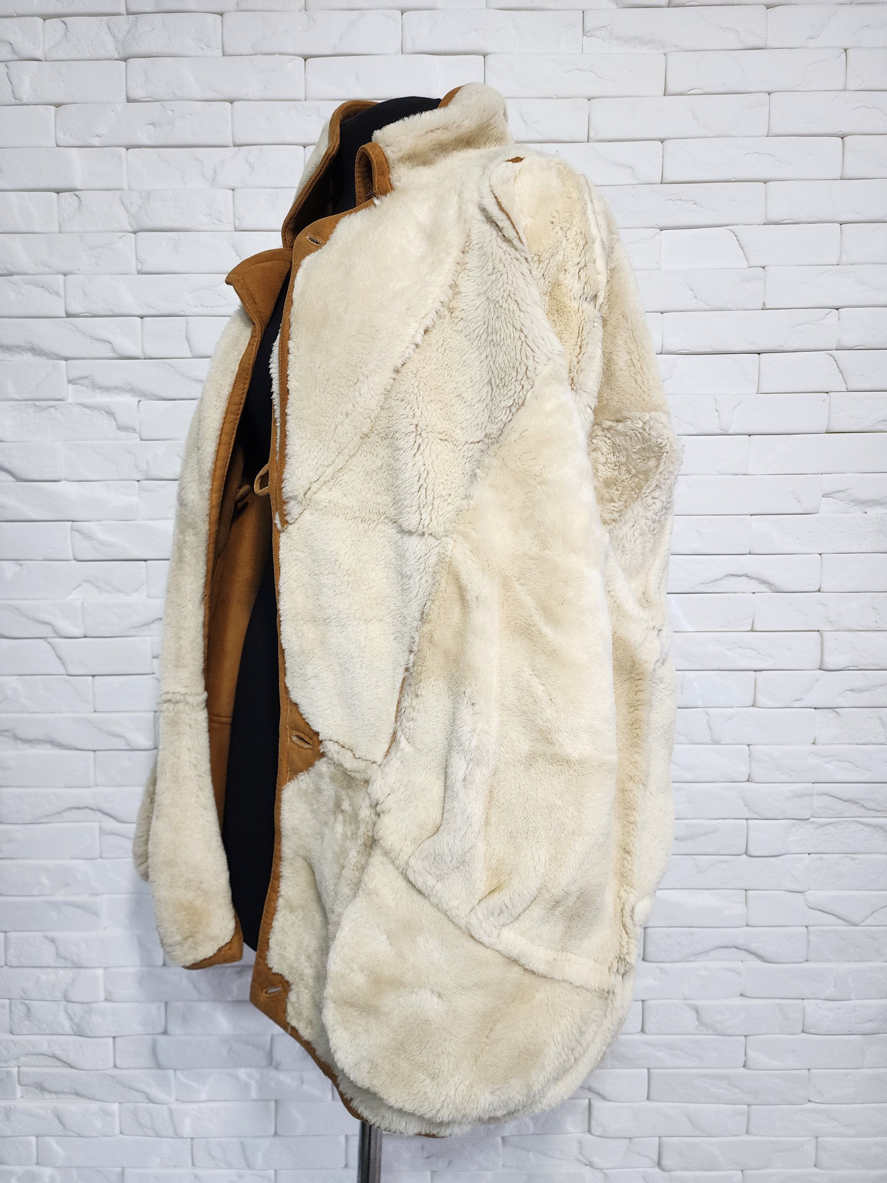 Genuine Leather Brown Sheepskin Coat: Women's Warm Genuine Fur Jacket Size XXL / US 16-18 / IT 52-54 - 9 Thumbnail