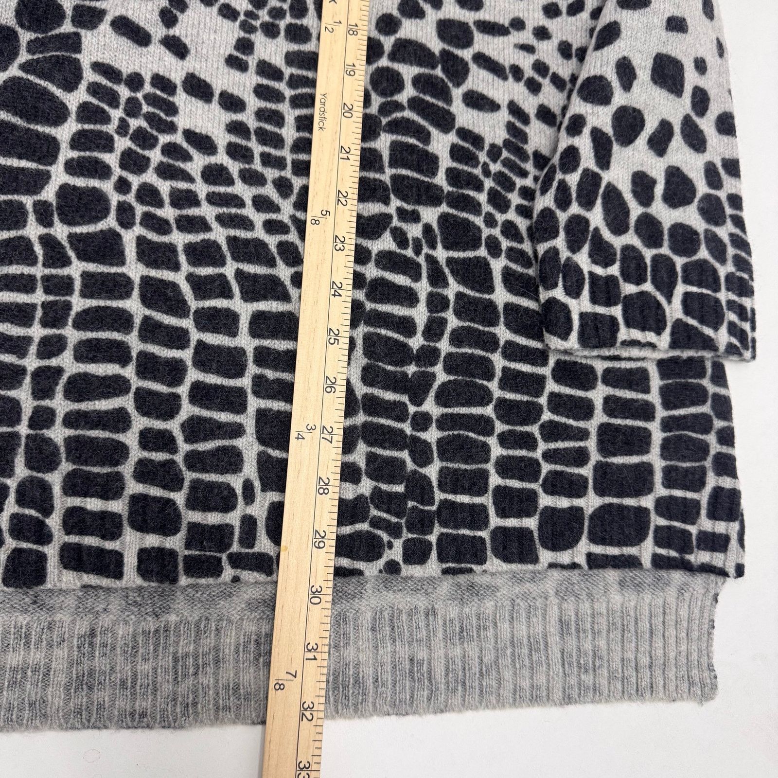 Marina Rinaldi Marina Rinaldi Grey Leopard Print Wool Blend Sweater Plus XL Size 3XL / US 20-22 - 8 Thumbnail