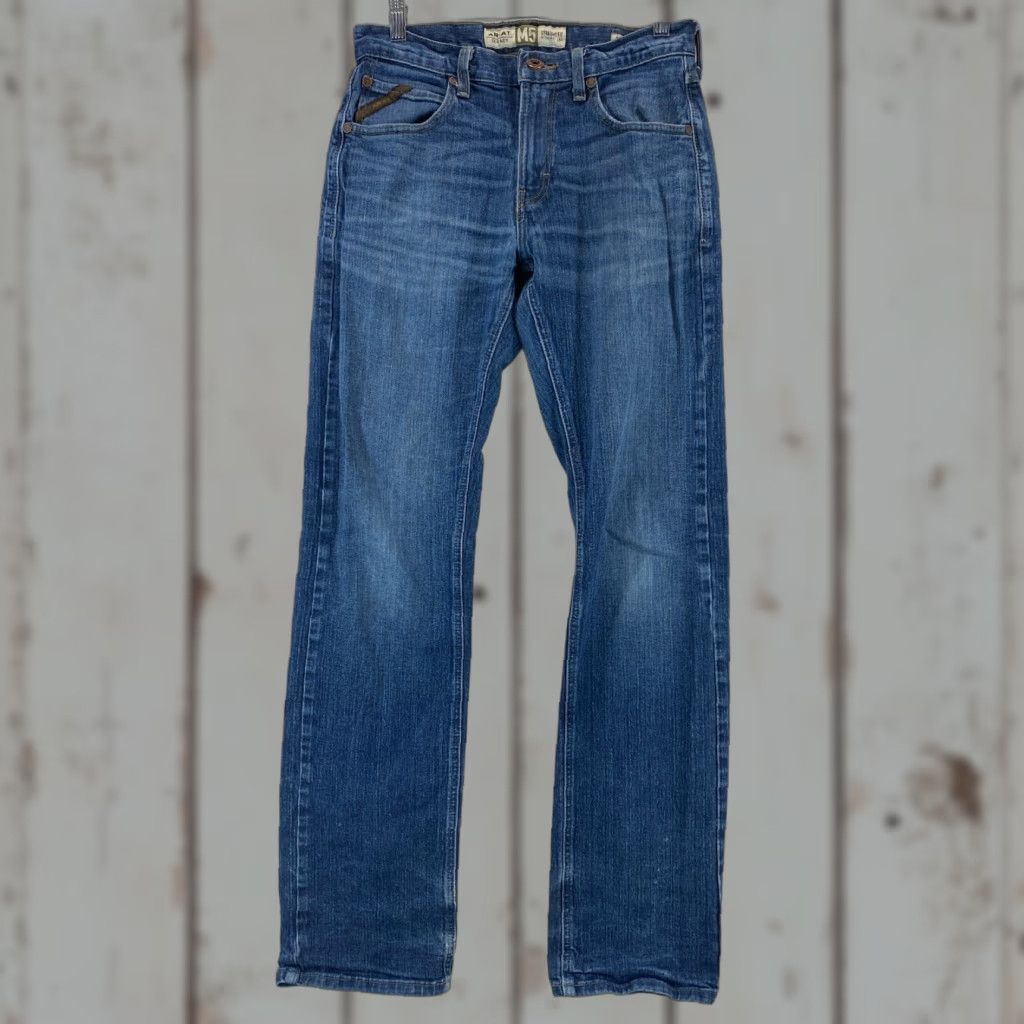Ariat Ariat M5 Legacy Jeans Mens 30x36 Straight Blue Denim Pants Cowboy Jeans Size US 30 / EU 46 - 1 Thumbnail