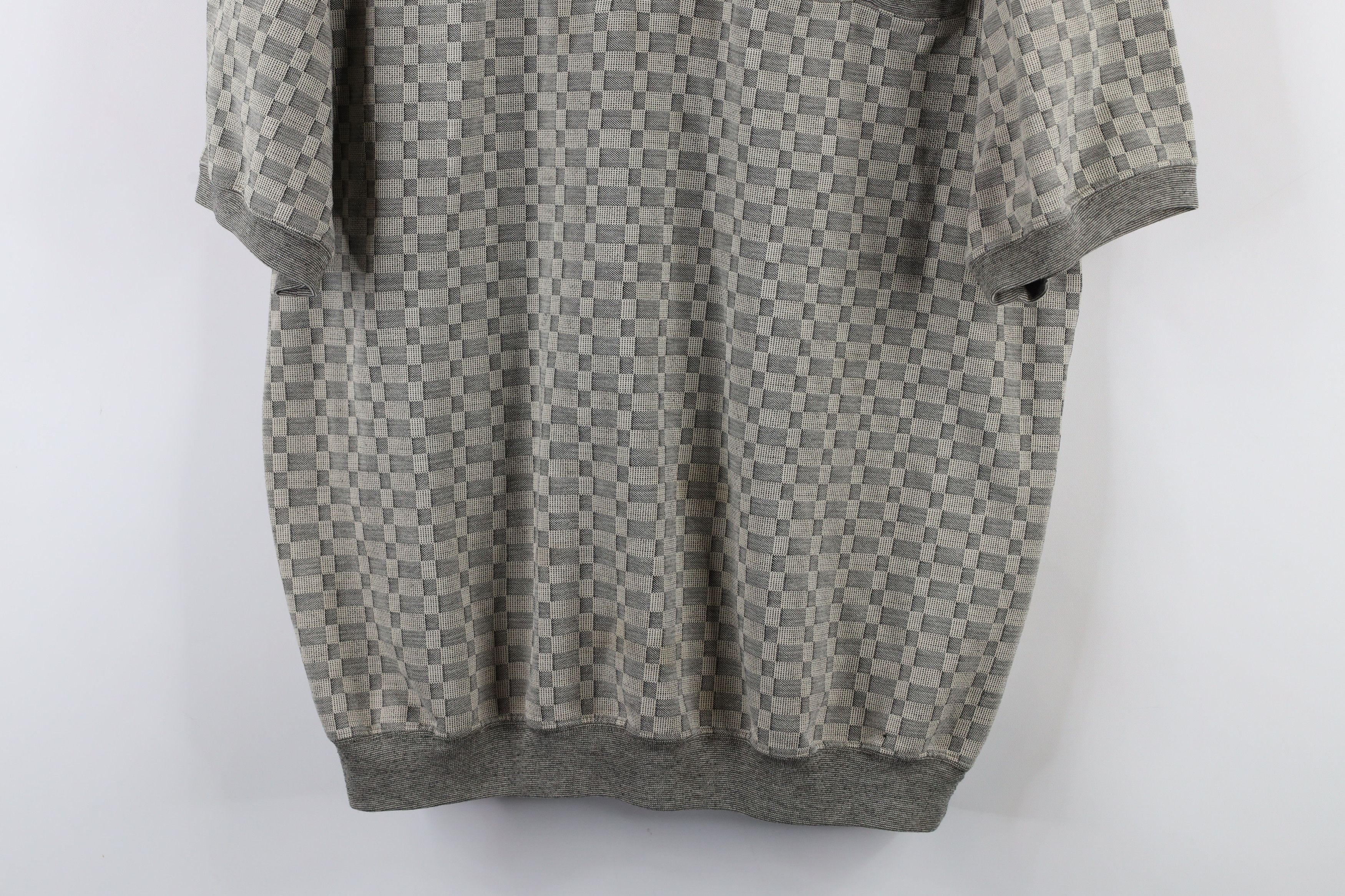 Vintage Vintage 90s Streetwear Checkered Knit Pullover Polo Shirt Size US XL / EU 56 / 4 - 3 Thumbnail