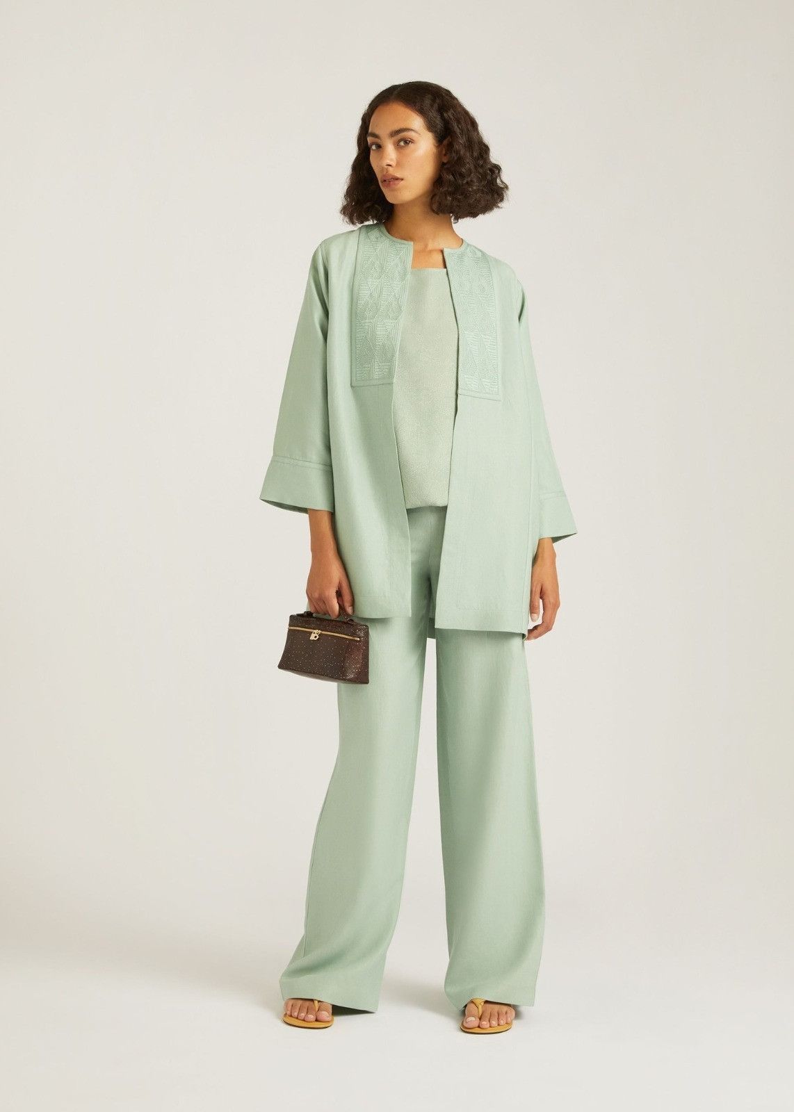 Loro Piana o1srvl11e0824 Christa Antigua Jacket in Light Green Size XXL / US 16-18 / IT 52-54 - 4 Thumbnail