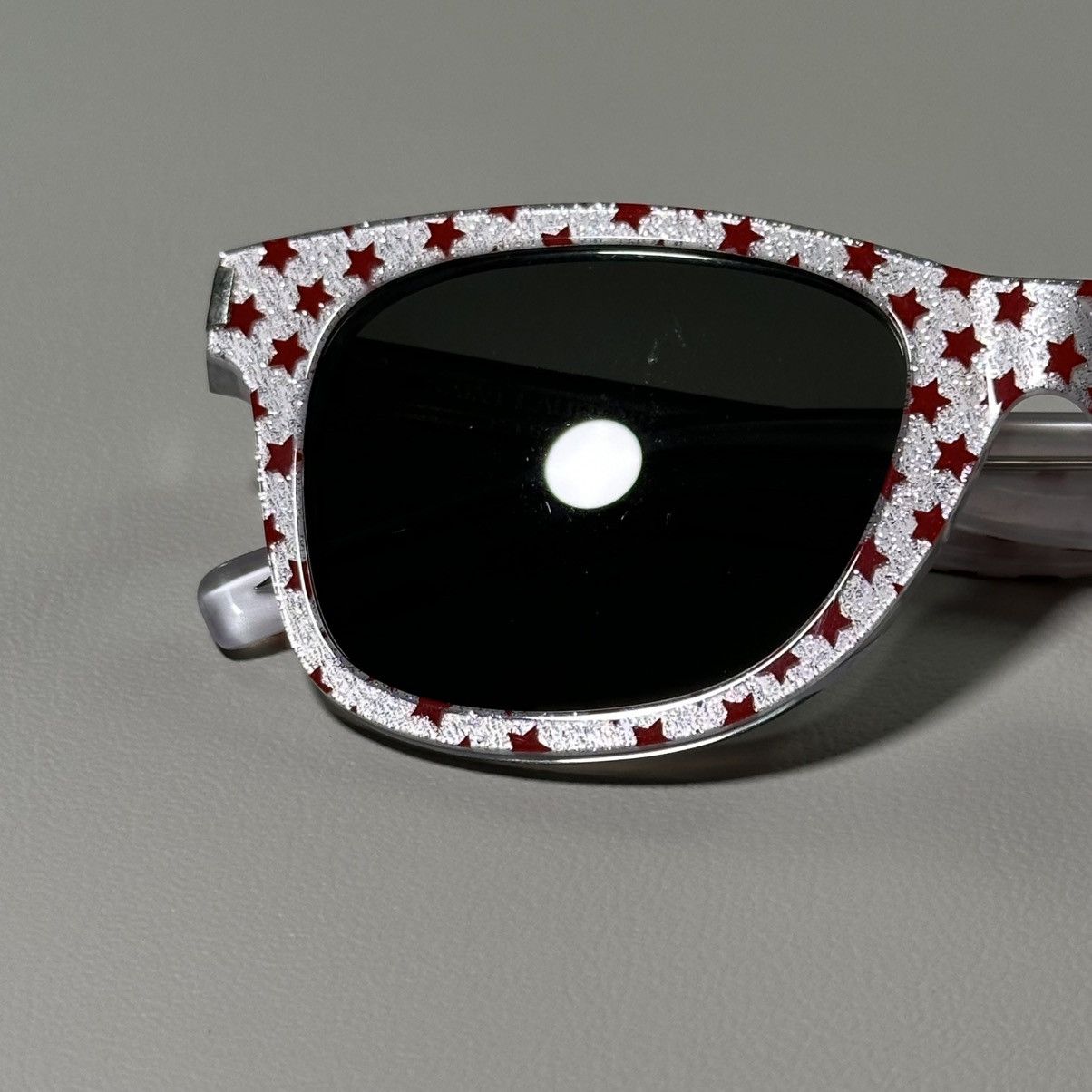 Saint Laurent Paris Saint Laurent SL51/F 015 Silver Red Glitter Stars Sunglasses Size ONE SIZE - 9 Thumbnail