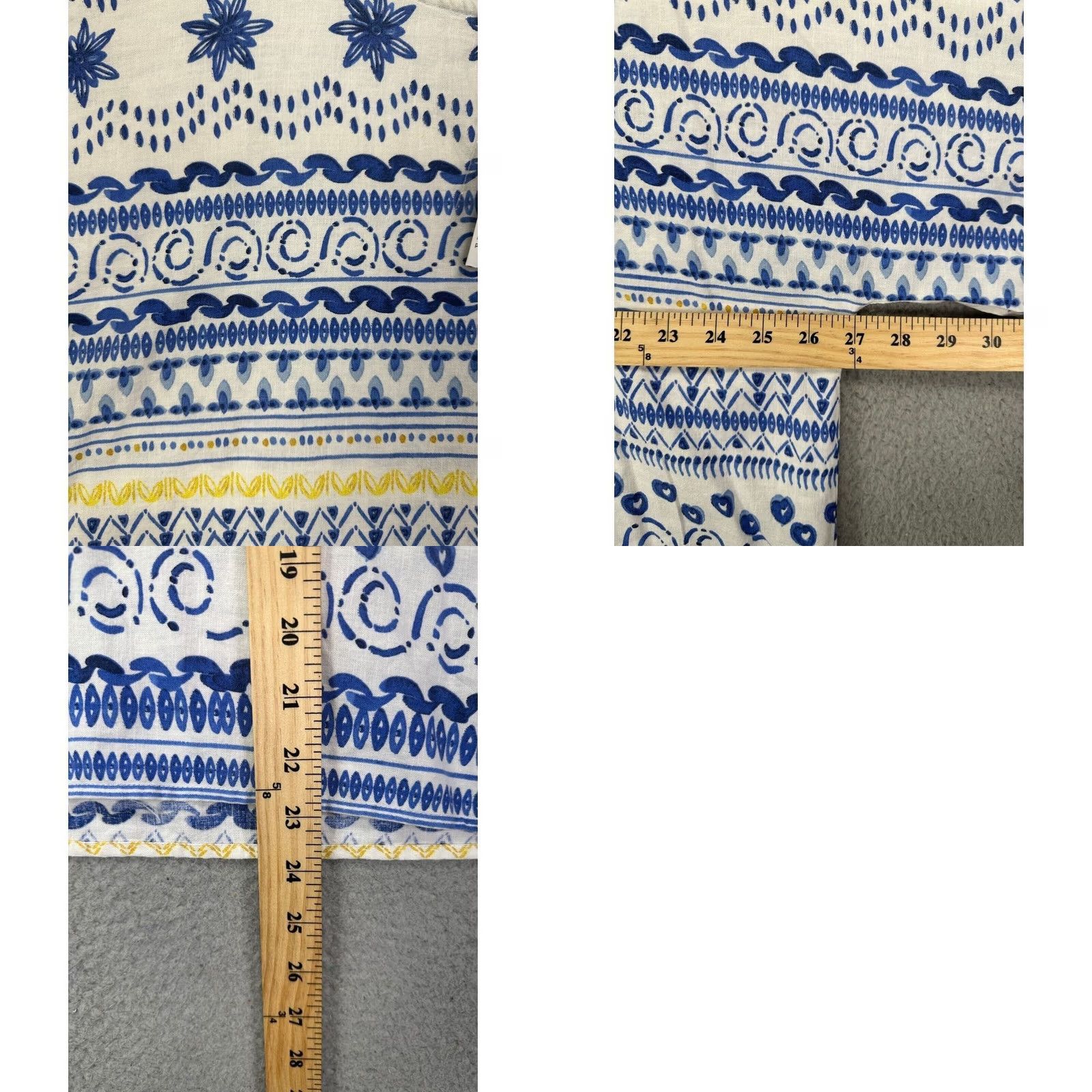Vintage For Cynthia Top Shirt Women Large Oversized Blue Geometric Yatch Club Ladies NEW Size L / US 10 / IT 46 - 8 Thumbnail