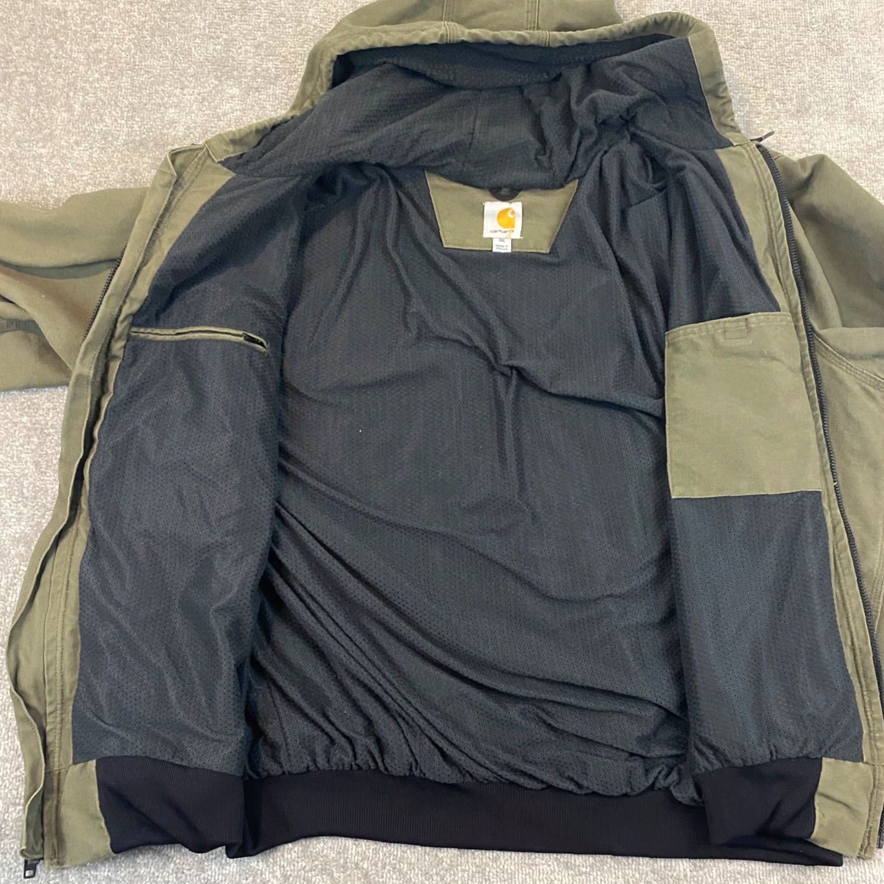 Carhartt CARHARTT Jacket Mens 3XL Olive Green J360 ARG Canvas Utility Coat Workwear Coat Size US XXL / EU 58 / 5 - 7 Thumbnail
