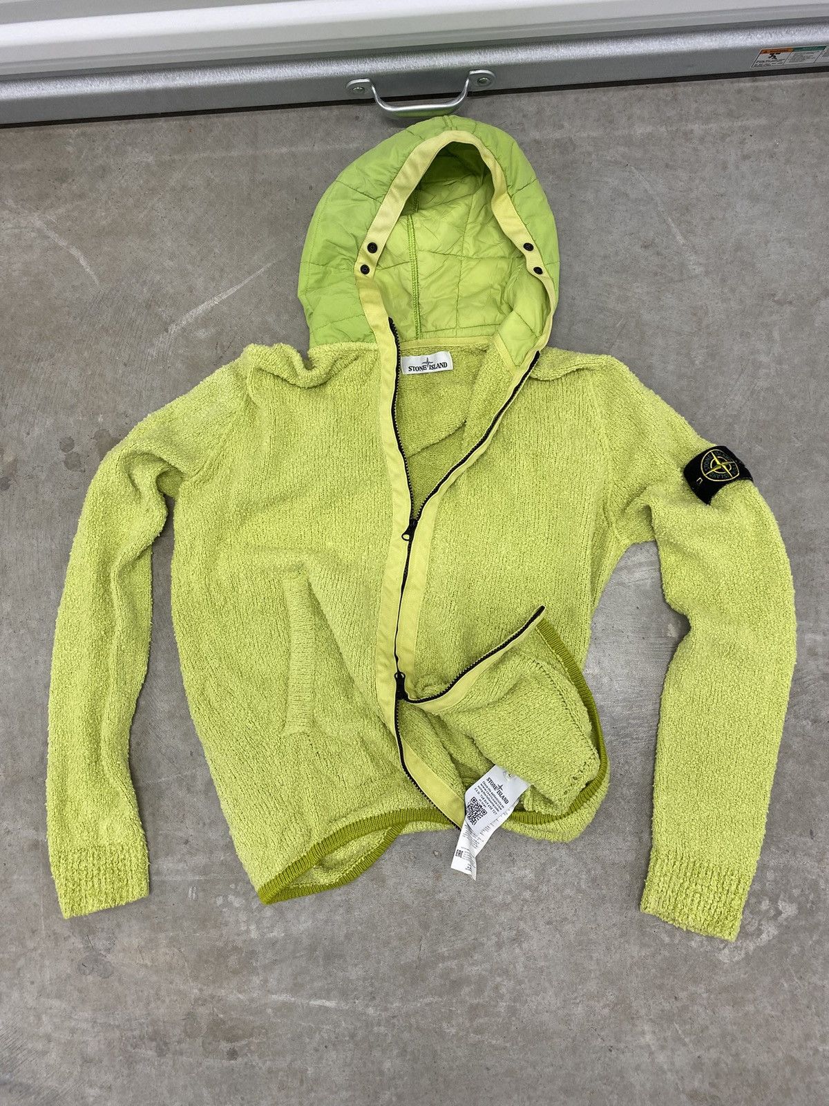 Stone Island SS19 Stone Island Zip Hoodie Jacket Lime Green - Large Size US L / EU 52-54 / 3 - 14 Thumbnail