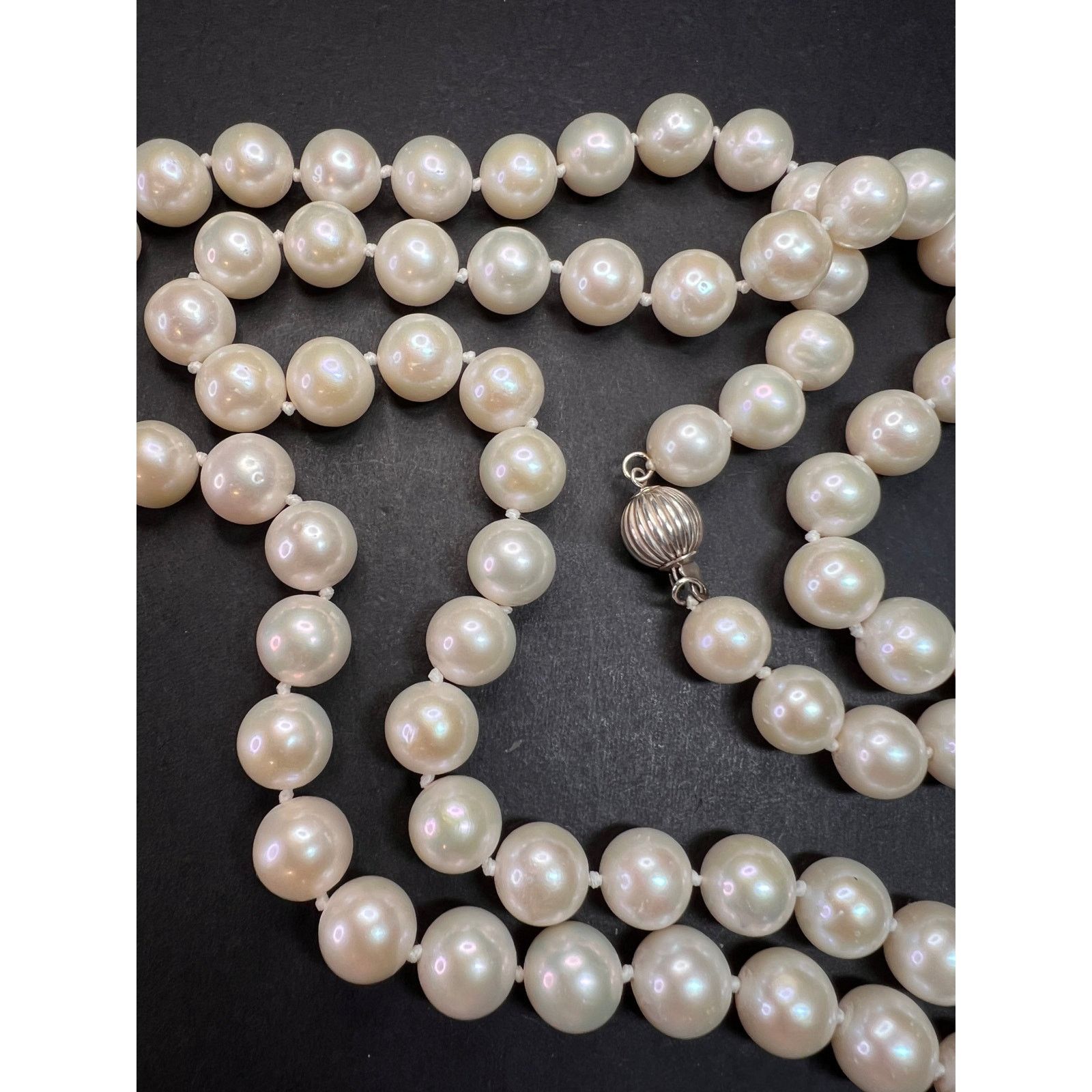 Other 10-11mm cultured pearl 36 in necklace with 925 silver clasp Size ONE SIZE - 13 Thumbnail