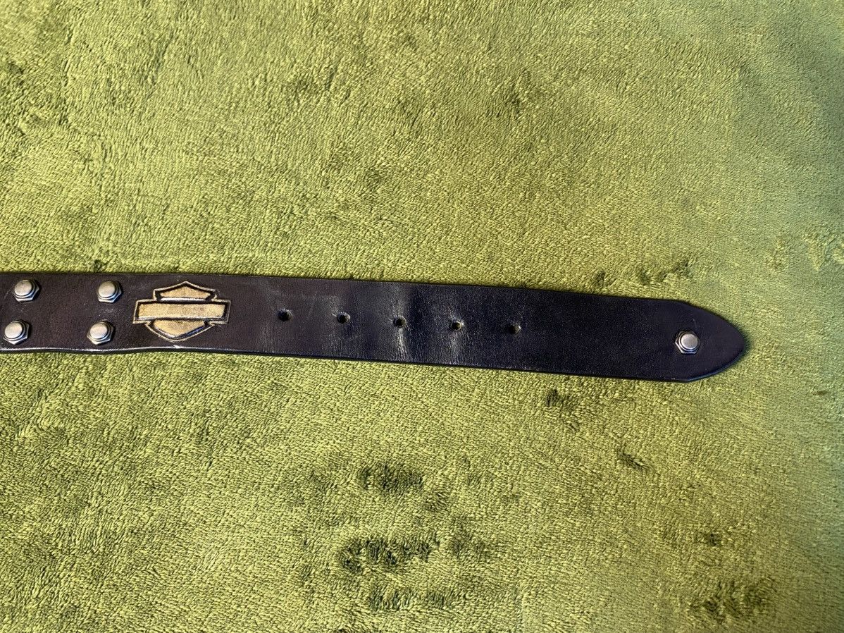 Harley Davidson Harley Davidson black cowhide leather studded belt Size 34 - 13 Thumbnail