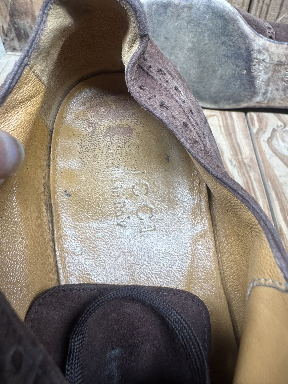 Gucci Gucci Brown Men’s suede leather dress shoes UK 6 E Size US 6.5 / EU 39-40 - 18 Thumbnail