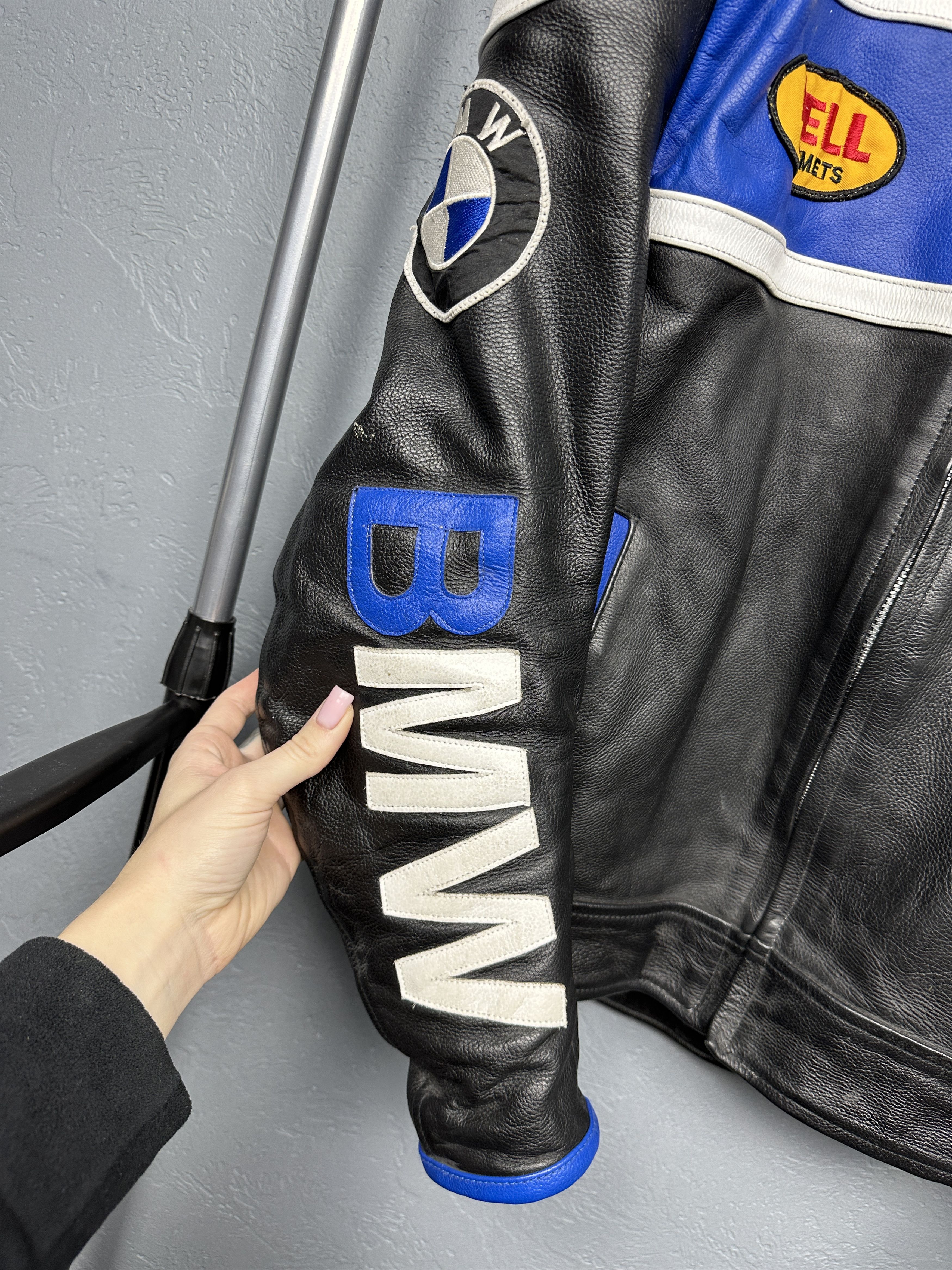 BMW BMW 90s Vintage Mens Motorcycle Leather Jacket Size US L / EU 52-54 / 3 - 4 Thumbnail