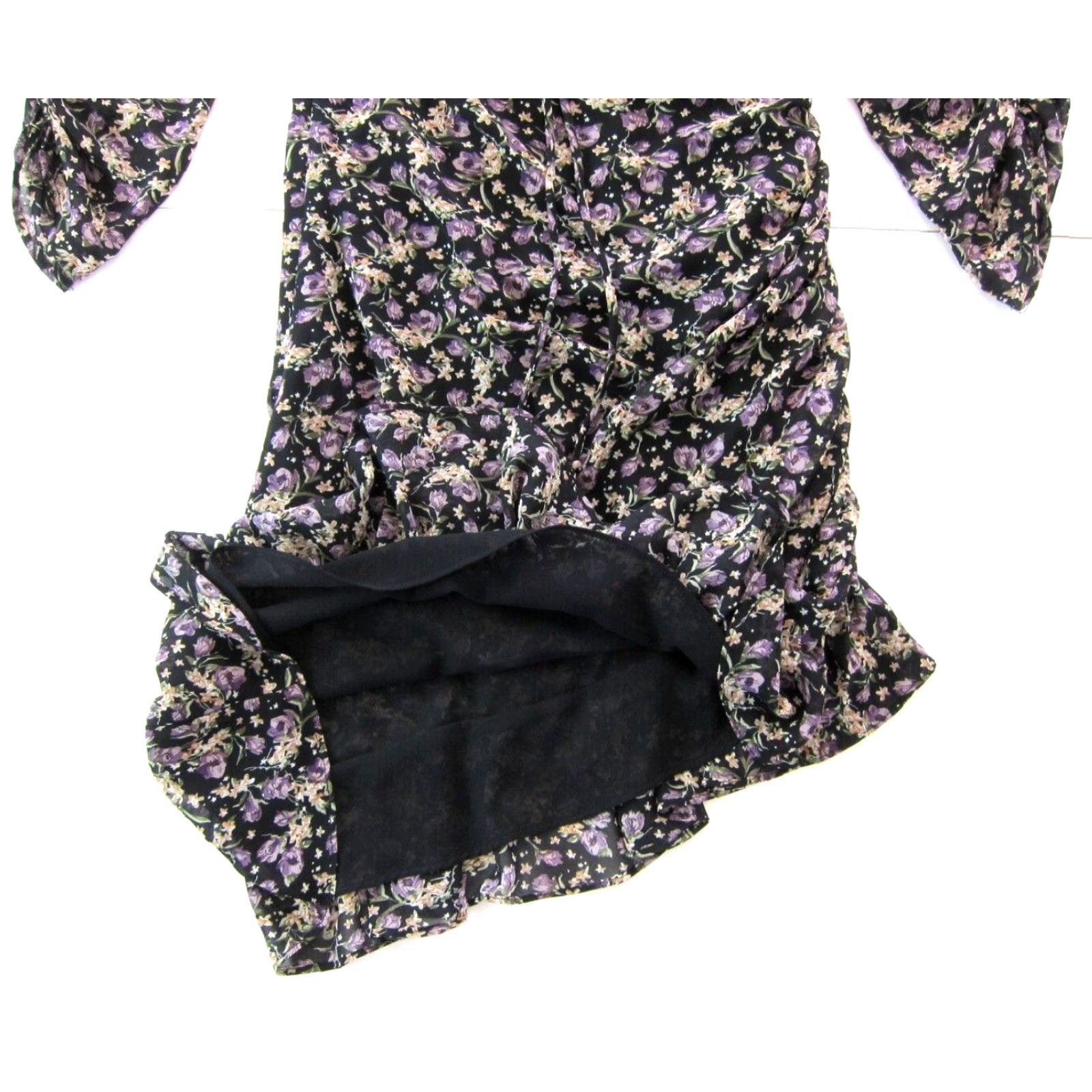 ASTR The Label ASTR The Label Dress Off Shoulder Floral Stretch Ruched Purple Black Green M Size M / US 6-8 / IT 42-44 - 7 Thumbnail
