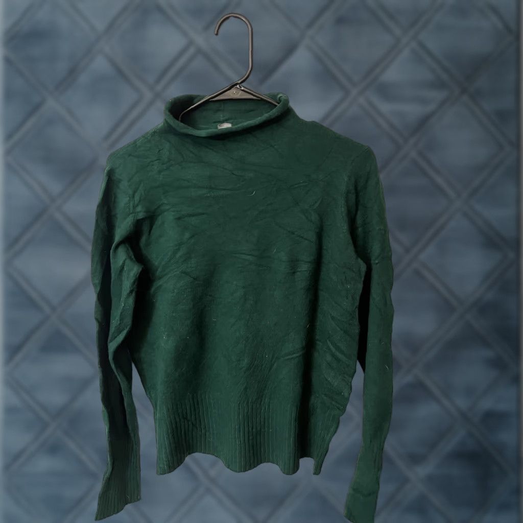 French Connection French Connection Turtleneck Neck Sweater Acrylic Blend Green Size Medium Women Pullover Roll Neck All Seasons Lightweight Winter Casual Size M / US 6-8 / IT 42-44 - 1 Thumbnail