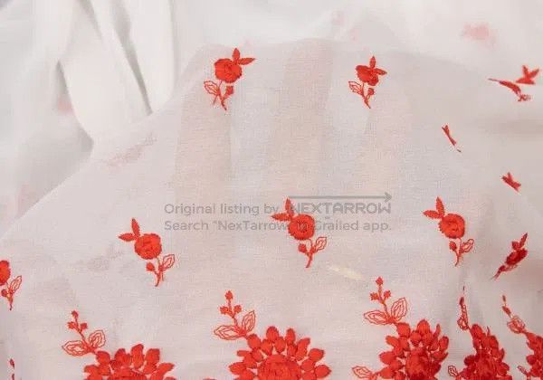 Comme des Garcons Comme Des Garcons size M White vintage floral design pleat Size 23" - 7 Thumbnail