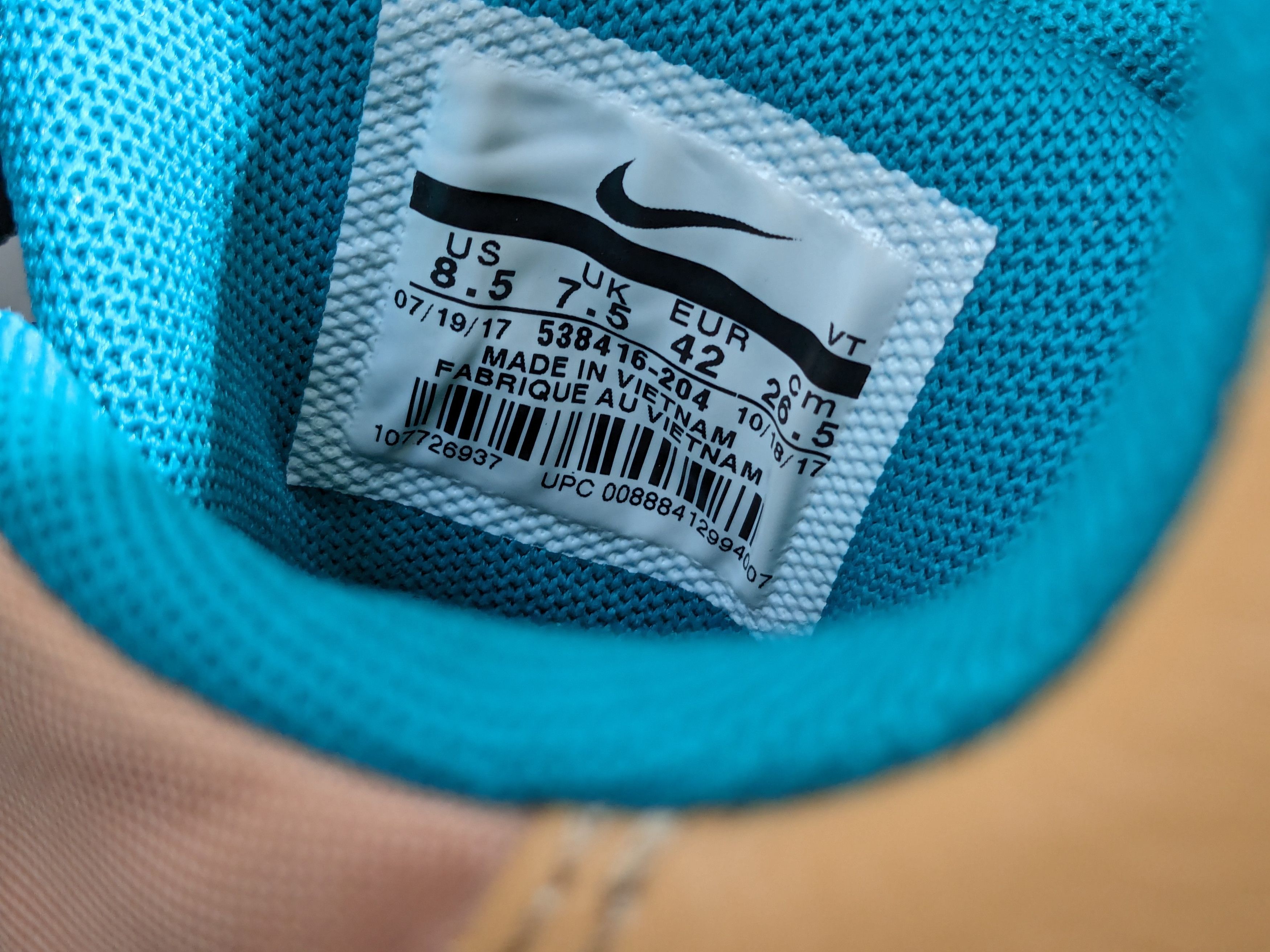 Nike Nike Air Max 95 Premium 8.5 Black Tan Blue 538416-204 Size US 8.5 / EU 41-42 - 8 Thumbnail