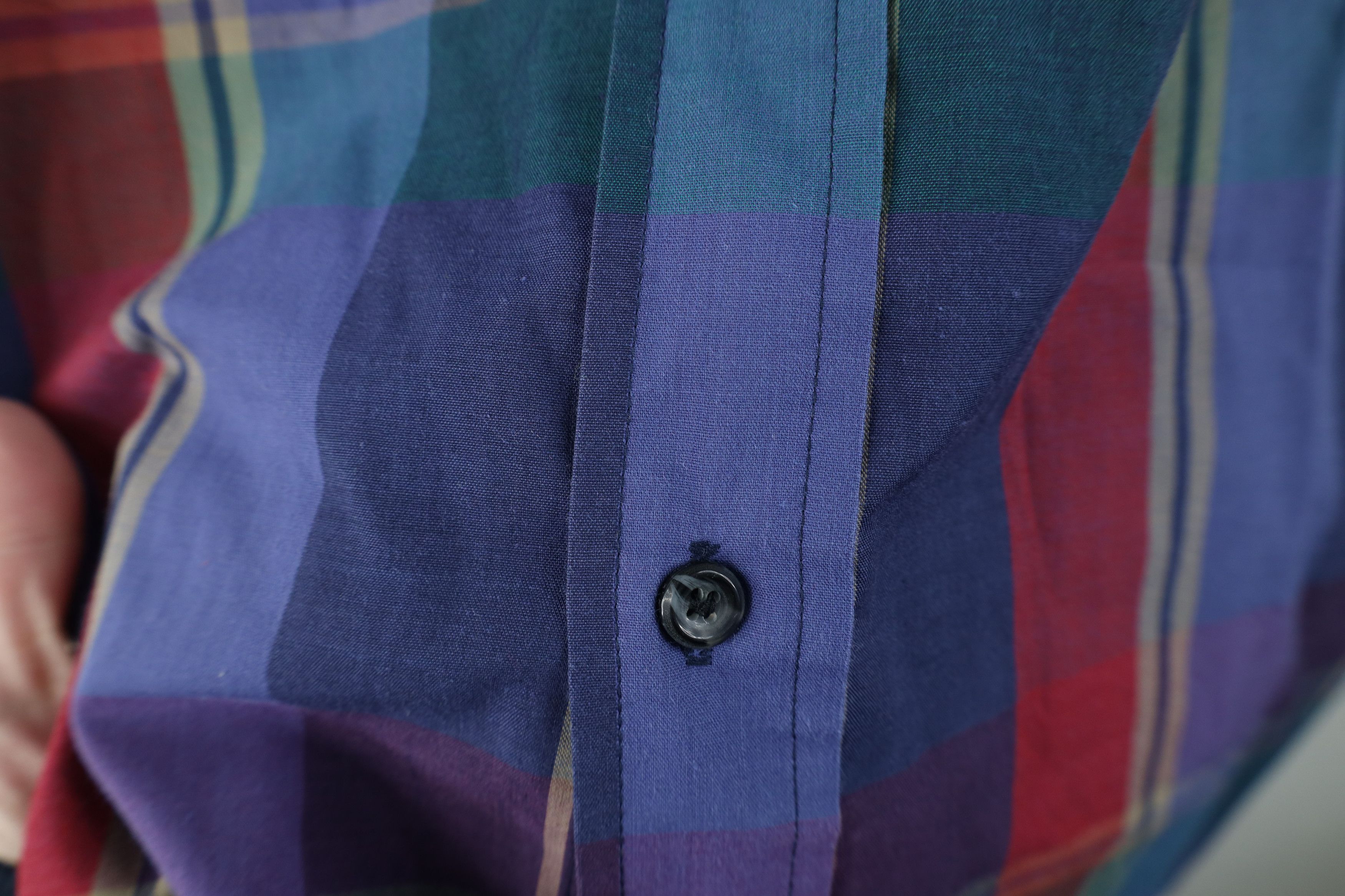 Vintage Vintage 80s 90s Streetwear Madras Plaid Button Down Shirt Size US L / EU 52-54 / 3 - 6 Thumbnail
