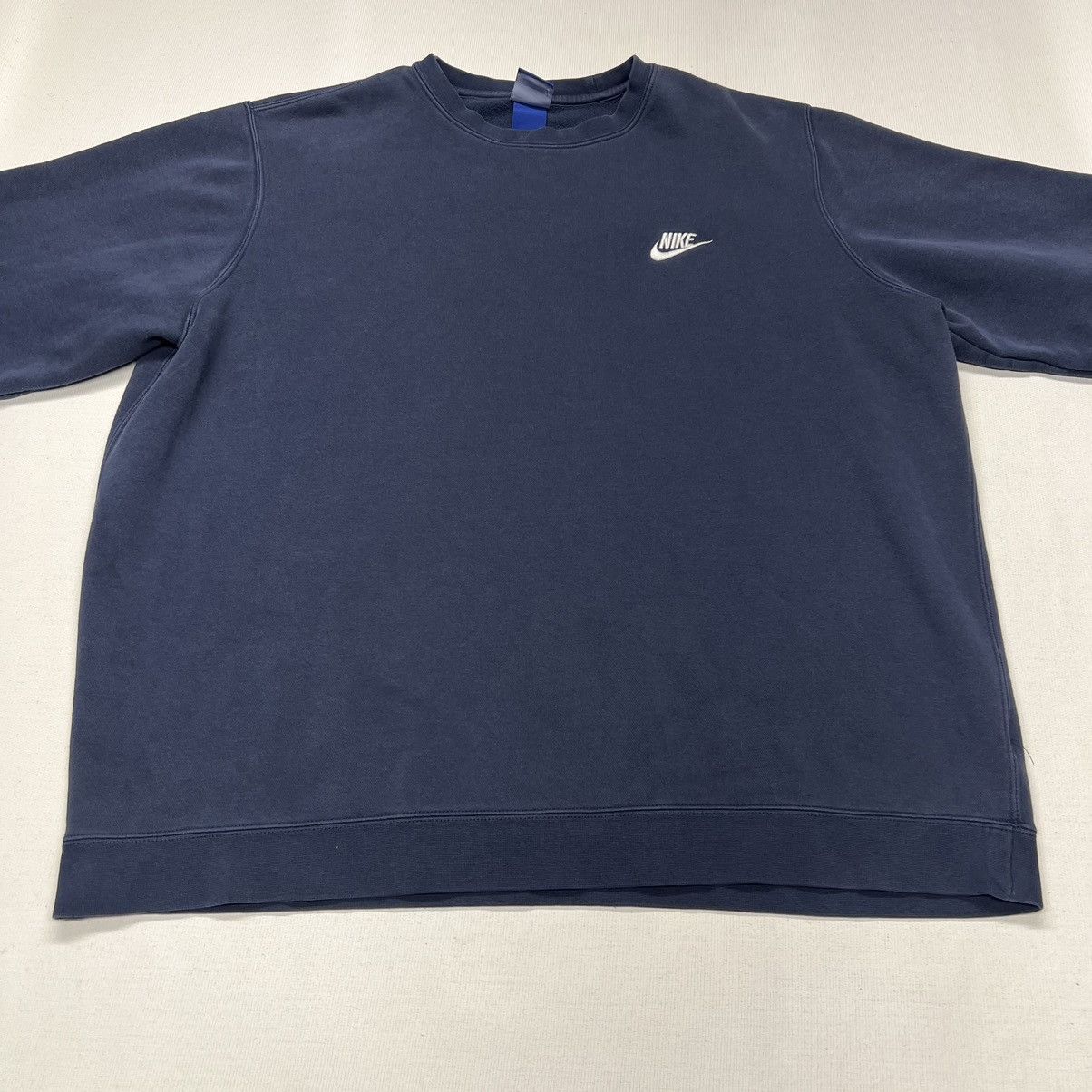 Nike Nike Crewneck Sweatshirt Blue Swoosh Logo Sweater Y2K Size US XXL / EU 58 / 5 - 2 Thumbnail