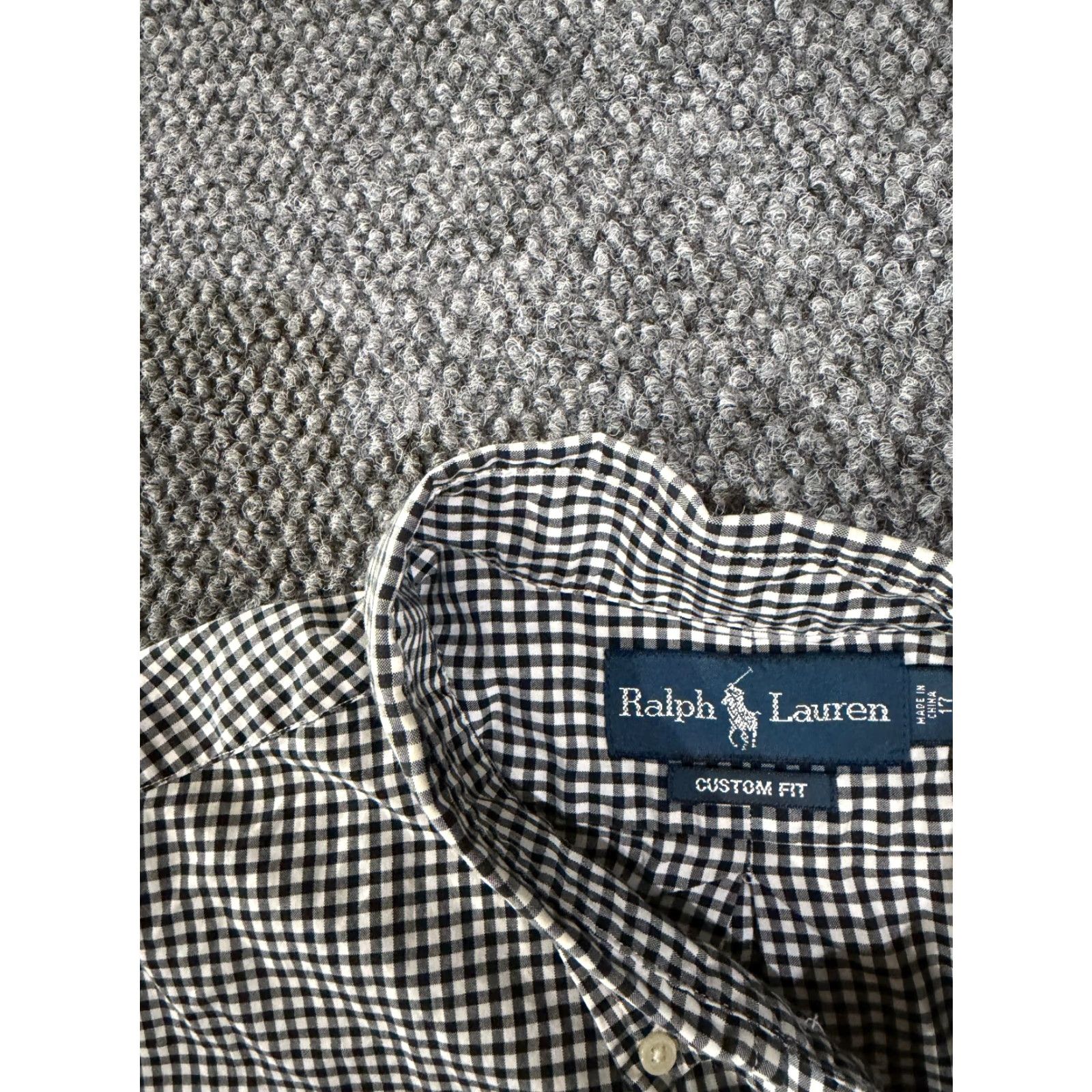 Ralph Lauren Ralph Lauren Button Up Shirt Mens 17 36/37 Black White Gingham Check Long Sleeve Dress Shirt Casual Business Classic Cotton, Regular Fit Size US XL / EU 56 / 4 - 4 Thumbnail