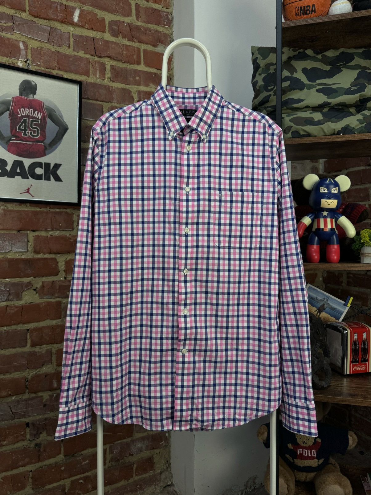 Lauren Ralph Lauren × Ralph Lauren Lauren Ralph Lauren Black Label Pink Multicolor Shirt Size US XL / EU 56 / 4 - 2 Thumbnail