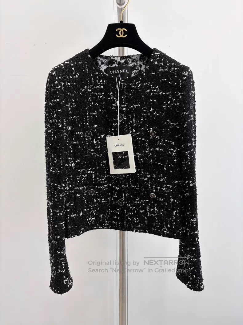 Chanel Chanel Black sequined tweed jacket Size XXS / US 00 / IT 34 - 1 Thumbnail