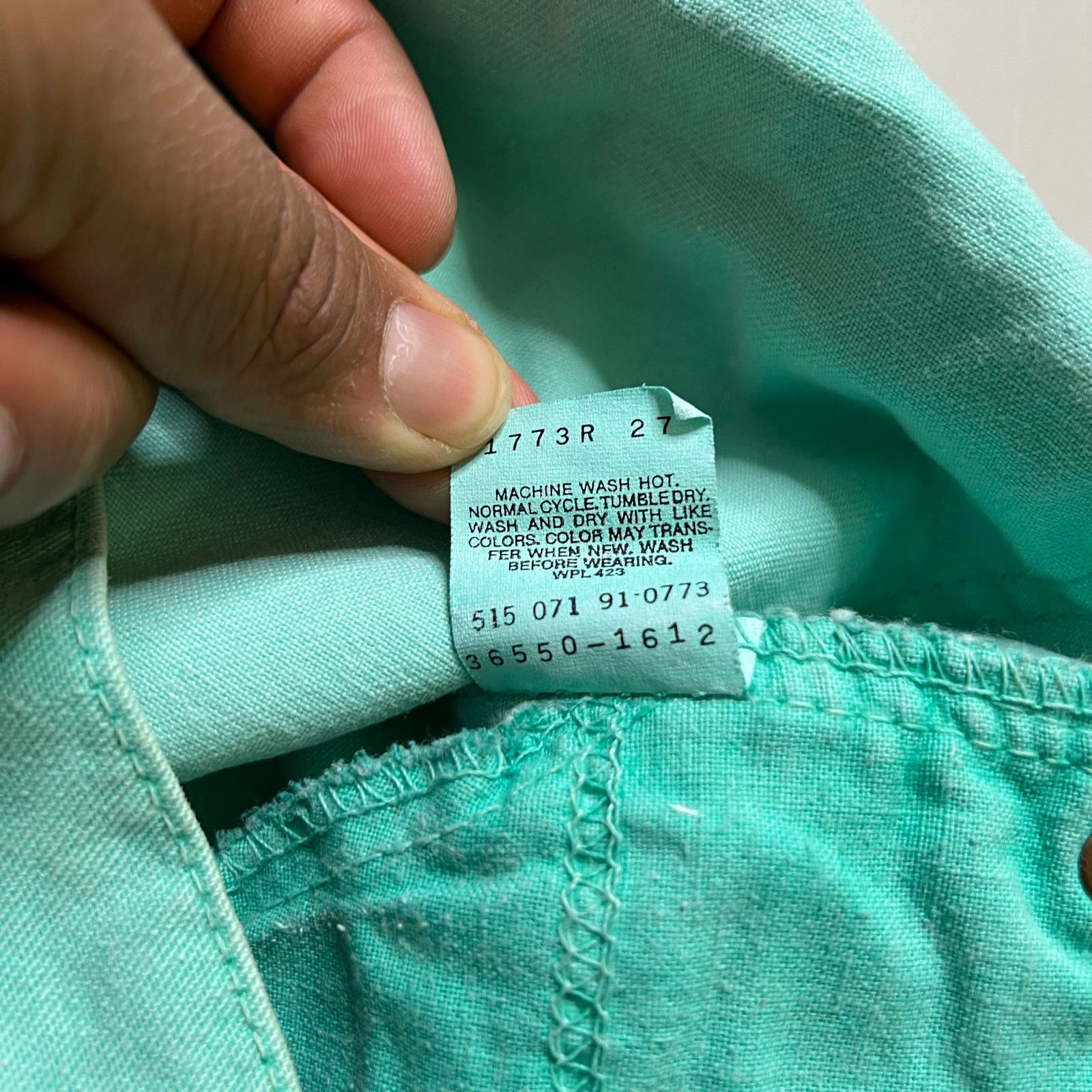 Levi's Vintage Levi’s 550 Mint Green Denim Shorts USA Men’s 38 Size US 38 / EU 54 - 5 Thumbnail
