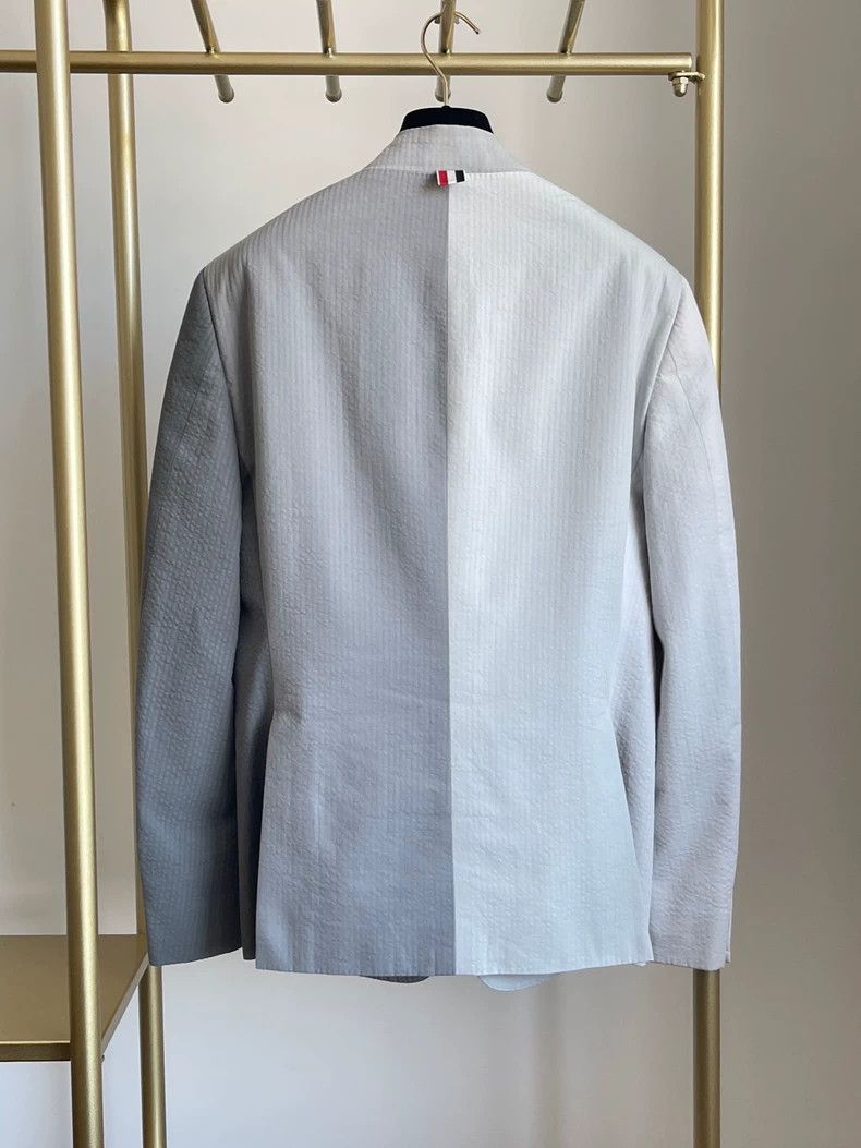 Thom Browne Thom Browne size1 A gray suit with patchwork Size 34S - 2 Thumbnail