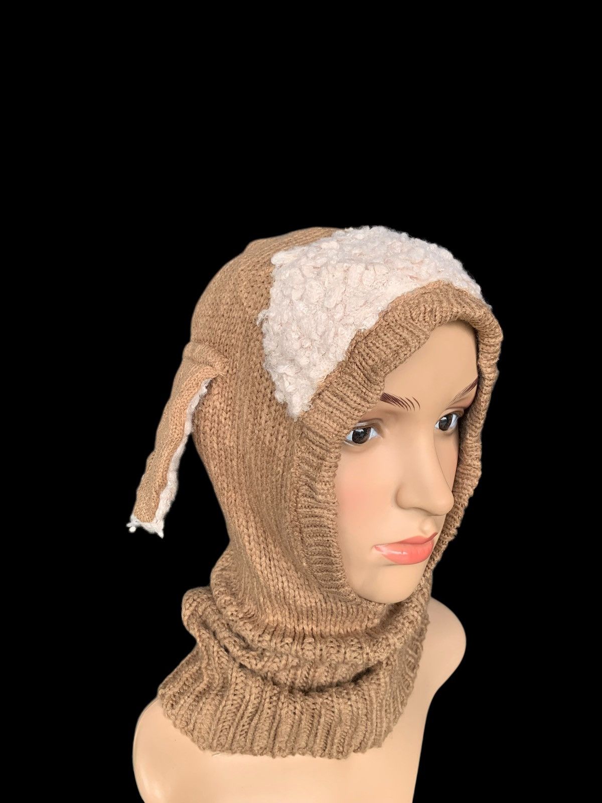Japanese Brand Winter Lamb Hat Neck Warmer Fleece Ear Size ONE SIZE - 5 Thumbnail