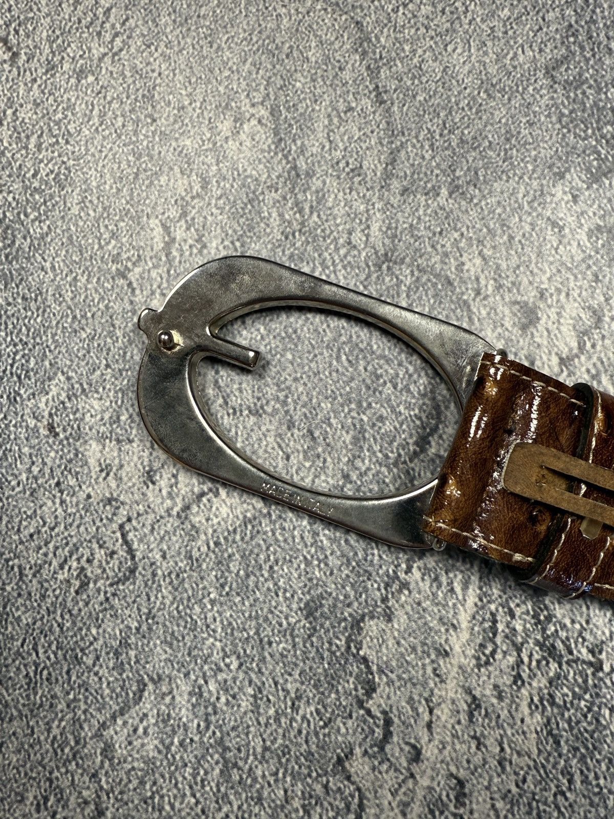 Guess Vintage Men’s Guess Leather Belt Size L Rare Designer Size ONE SIZE - 5 Thumbnail