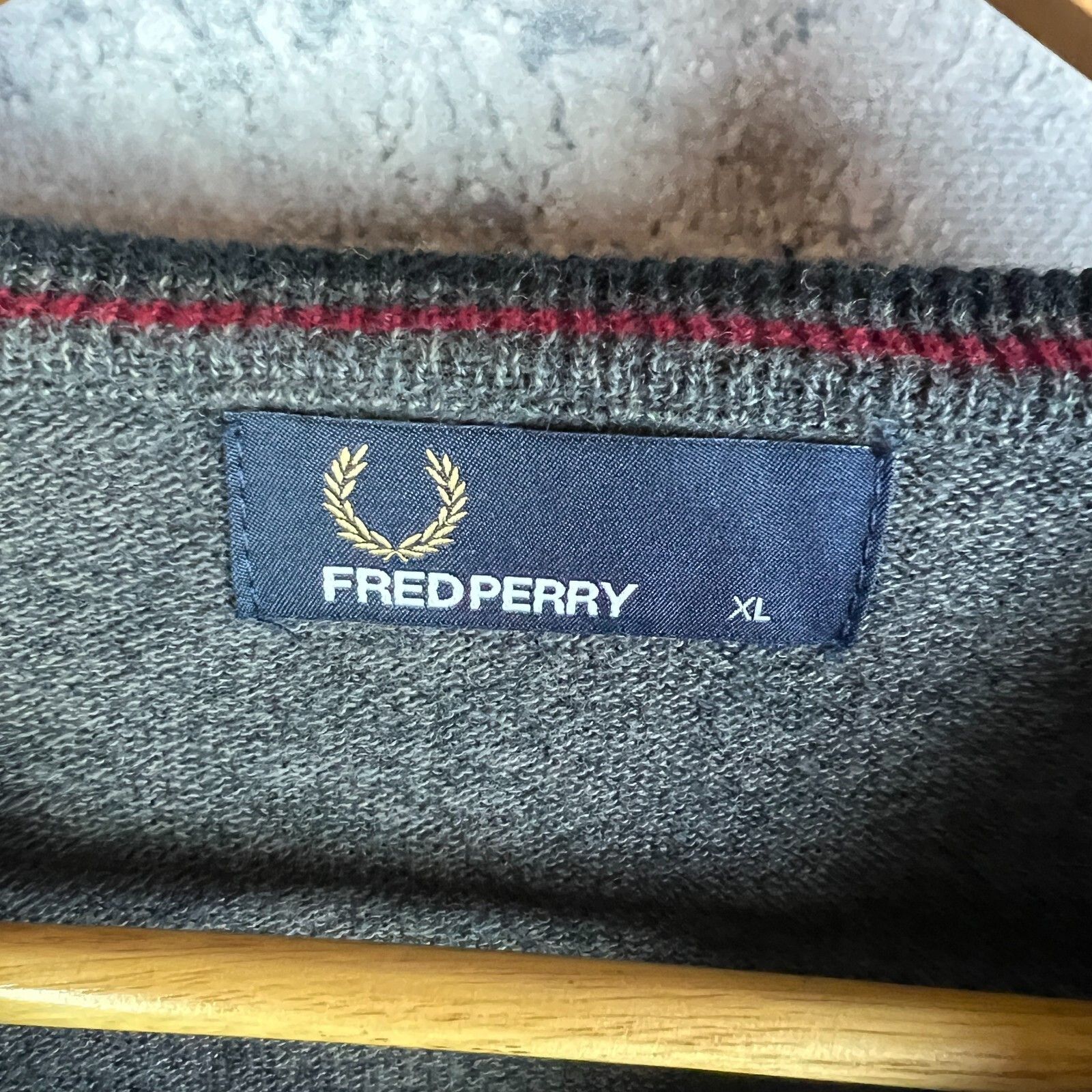 Fred Perry Fred Perry Sweater Men's Size XL Gray Long Sleeve ` Size US XL / EU 56 / 4 - 5 Thumbnail