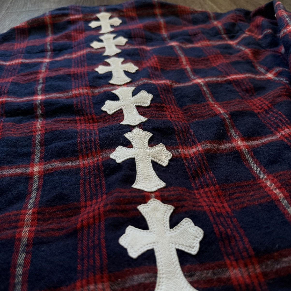 Chrome Hearts Chrome Hearts Patch Flannel Reversible RARE 1/1 Patch Hoodie Size US L / EU 52-54 / 3 - 10 Thumbnail