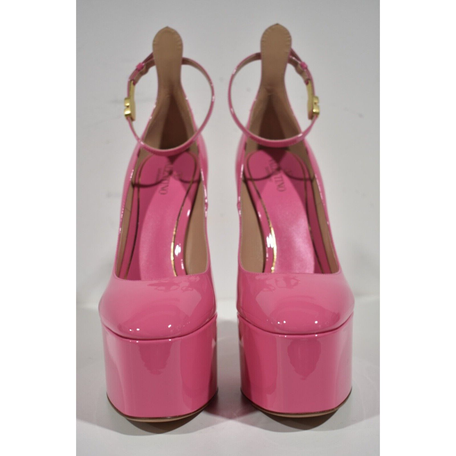 Valentino Rockstud Tan-go Leather Ankle Strap Platform Heel Pump 40 Size US 10 / IT 40 - 6 Thumbnail