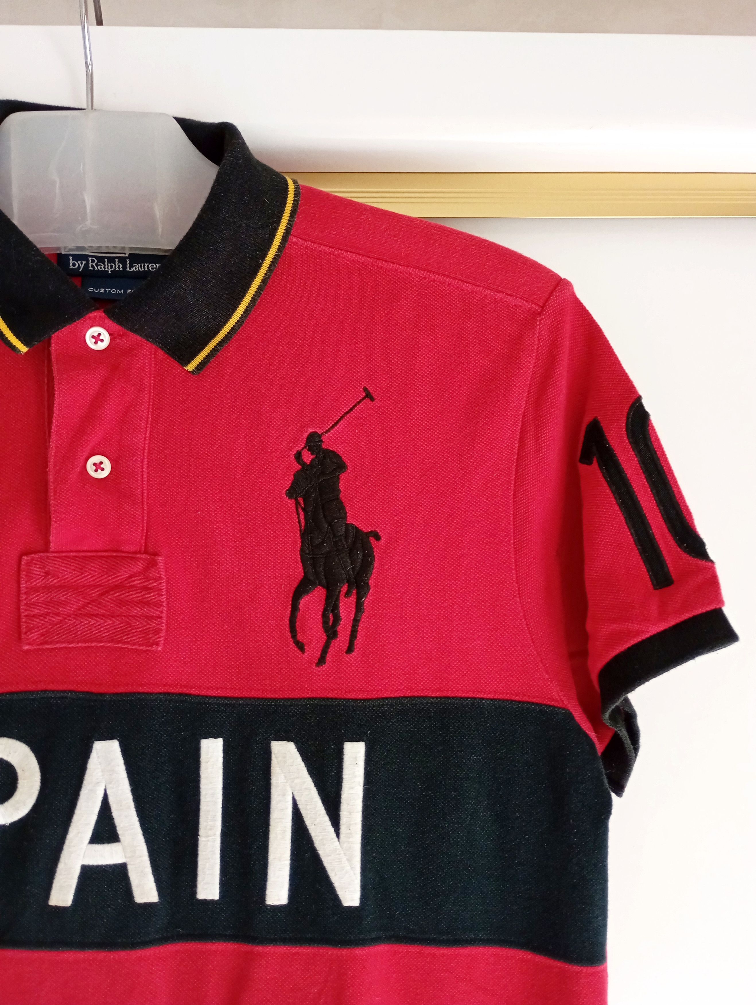 Polo Ralph Lauren 90s Vintage SPAIN #10 Rugby POLO Ralph Lauren Tshirt Size US M / EU 48-50 / 2 - 3 Thumbnail