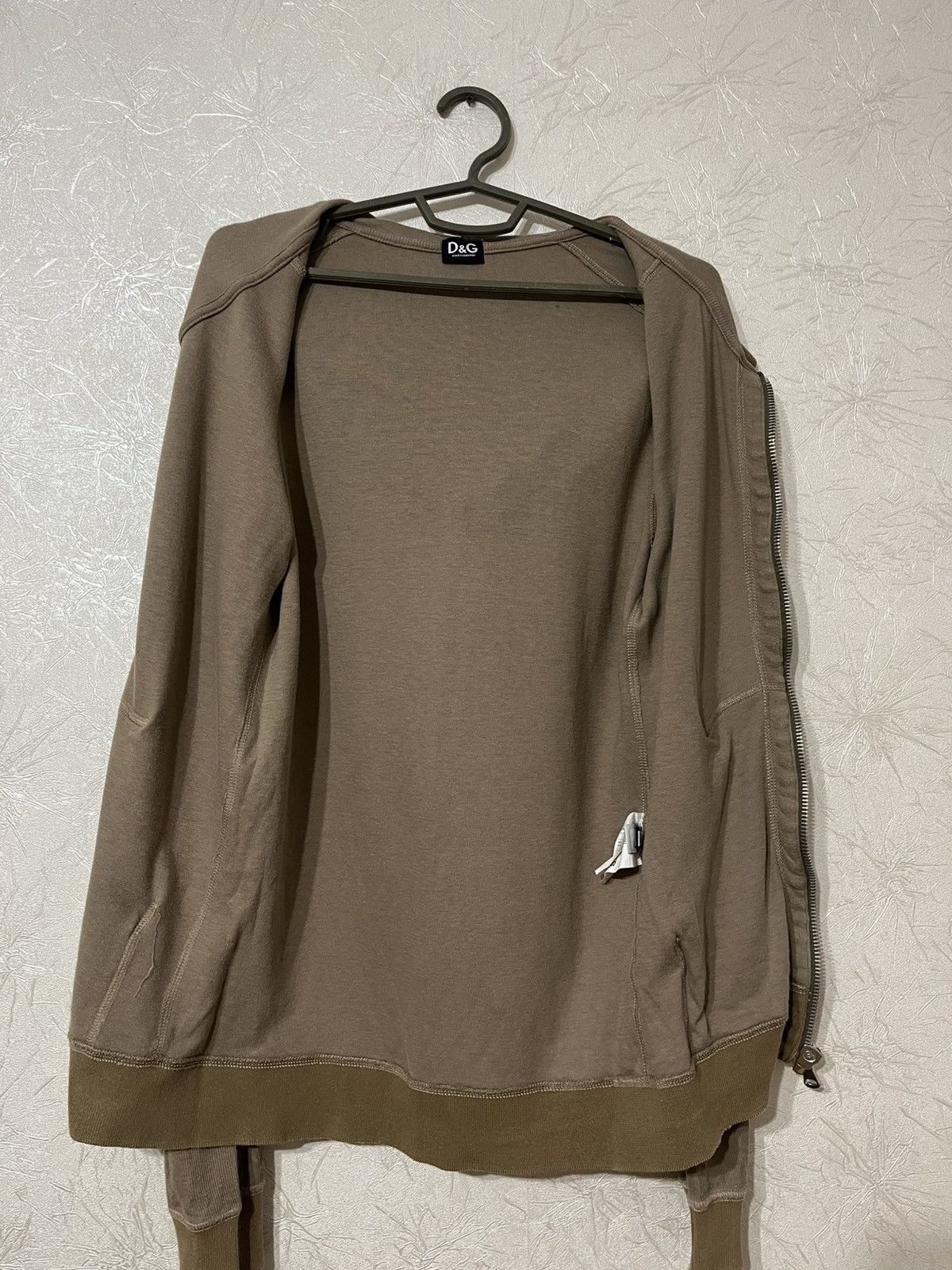 Dolce & Gabbana Dolce&Gabbana Avant Garde Beige Distressed Zip Hoodie Y2K Size US M / EU 48-50 / 2 - 10 Thumbnail