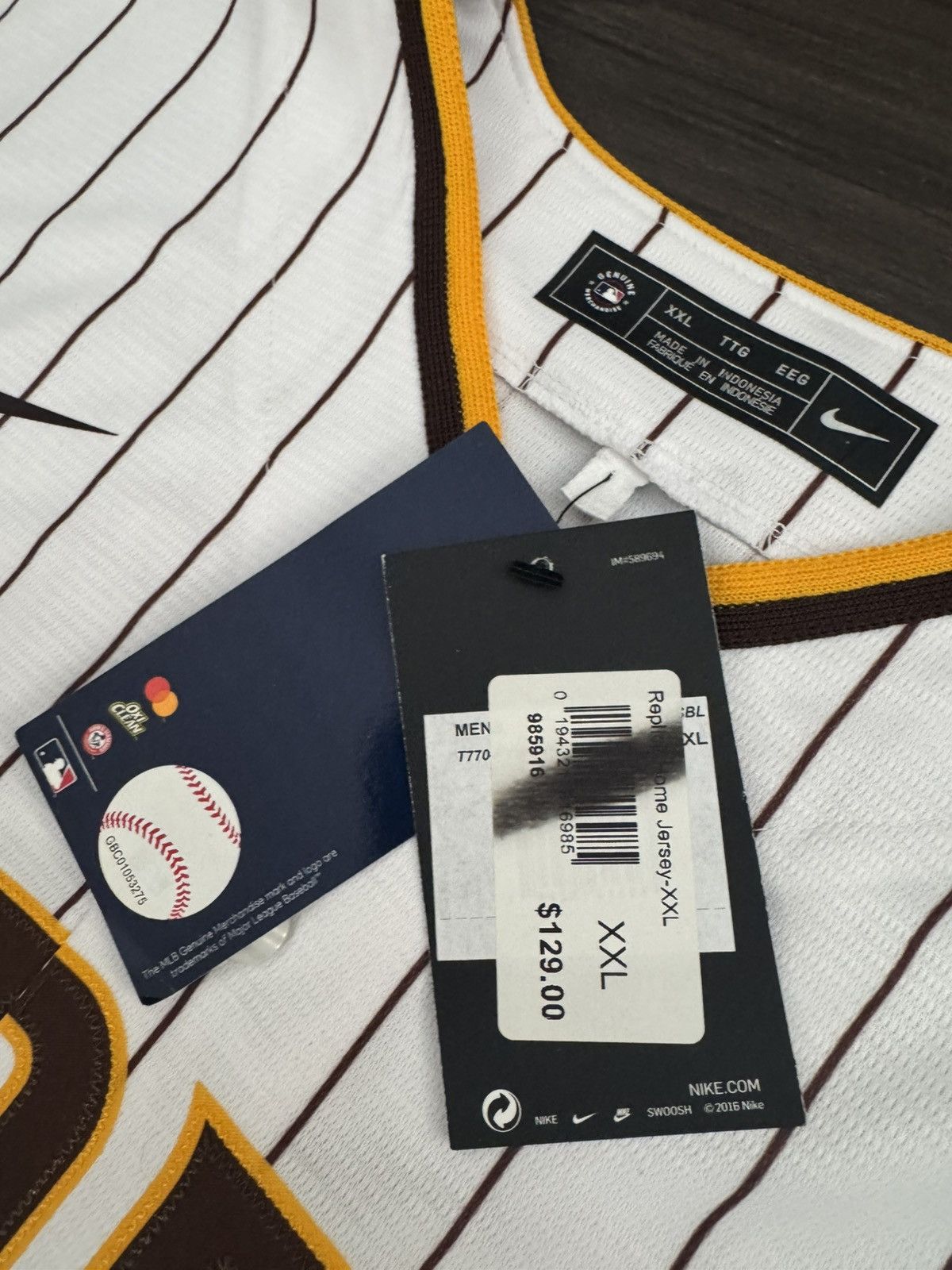 Nike Nike San Diego Padres ROMER #13 MLB Stitched Stripe Jersey Size US XXL / EU 58 / 5 - 4 Thumbnail