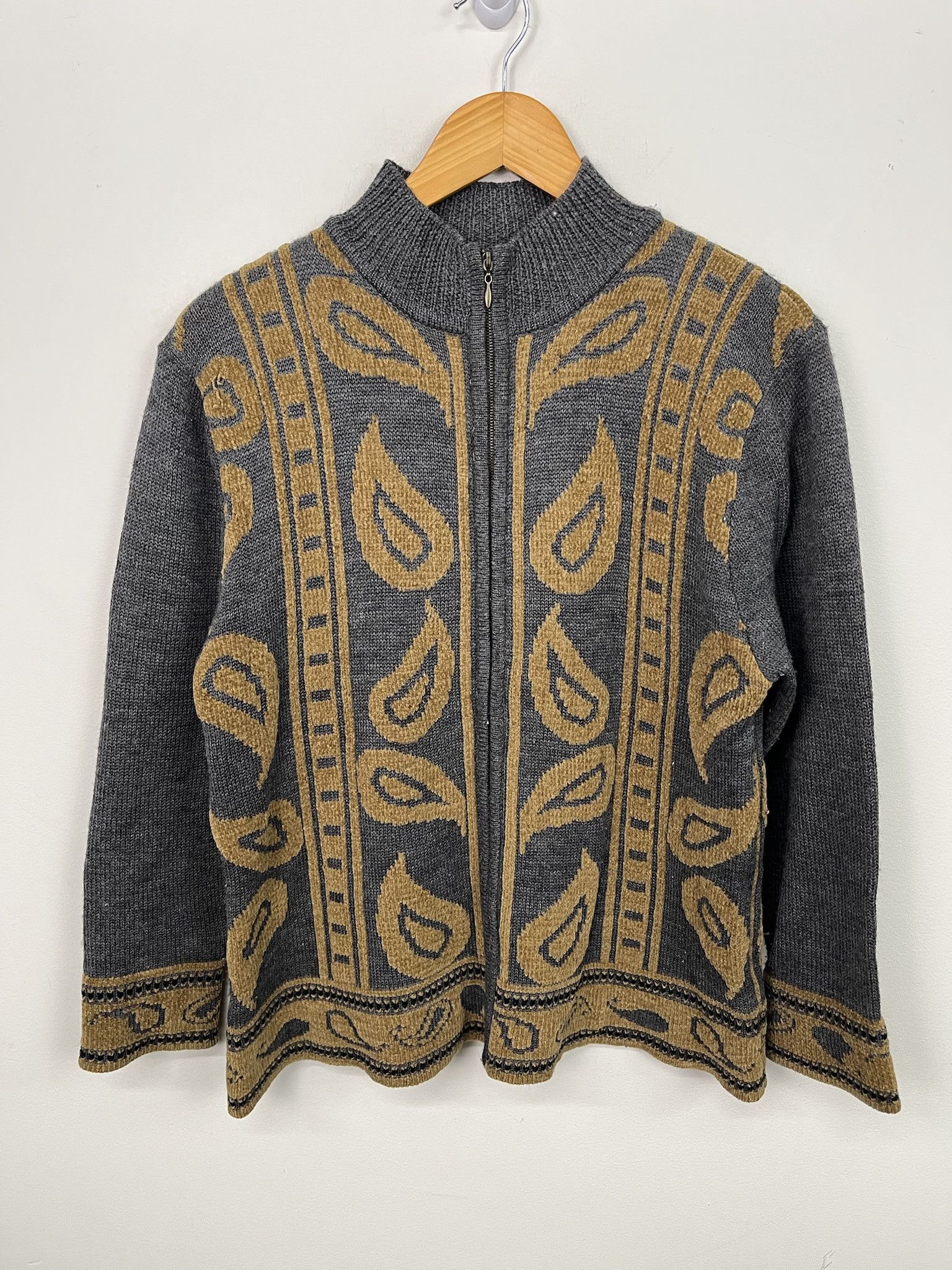 Pendleton Vintage 80s Pendleton Paisley Knit Cardigan Size L Size US L / EU 52-54 / 3 - 1 Thumbnail
