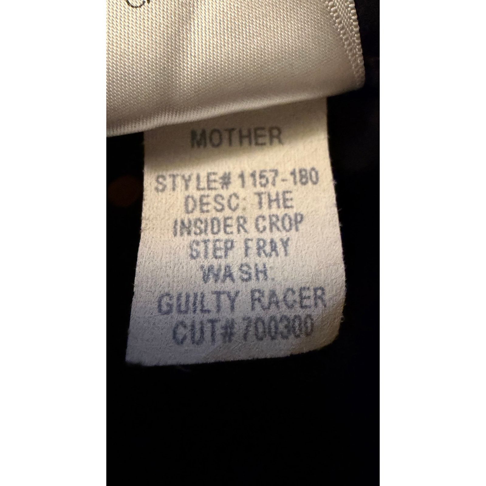 MOTHER Mother The Insider Crop Step Fray - Guilty Racer size 26 Size 26" / US 2 / IT 38 - 12 Thumbnail