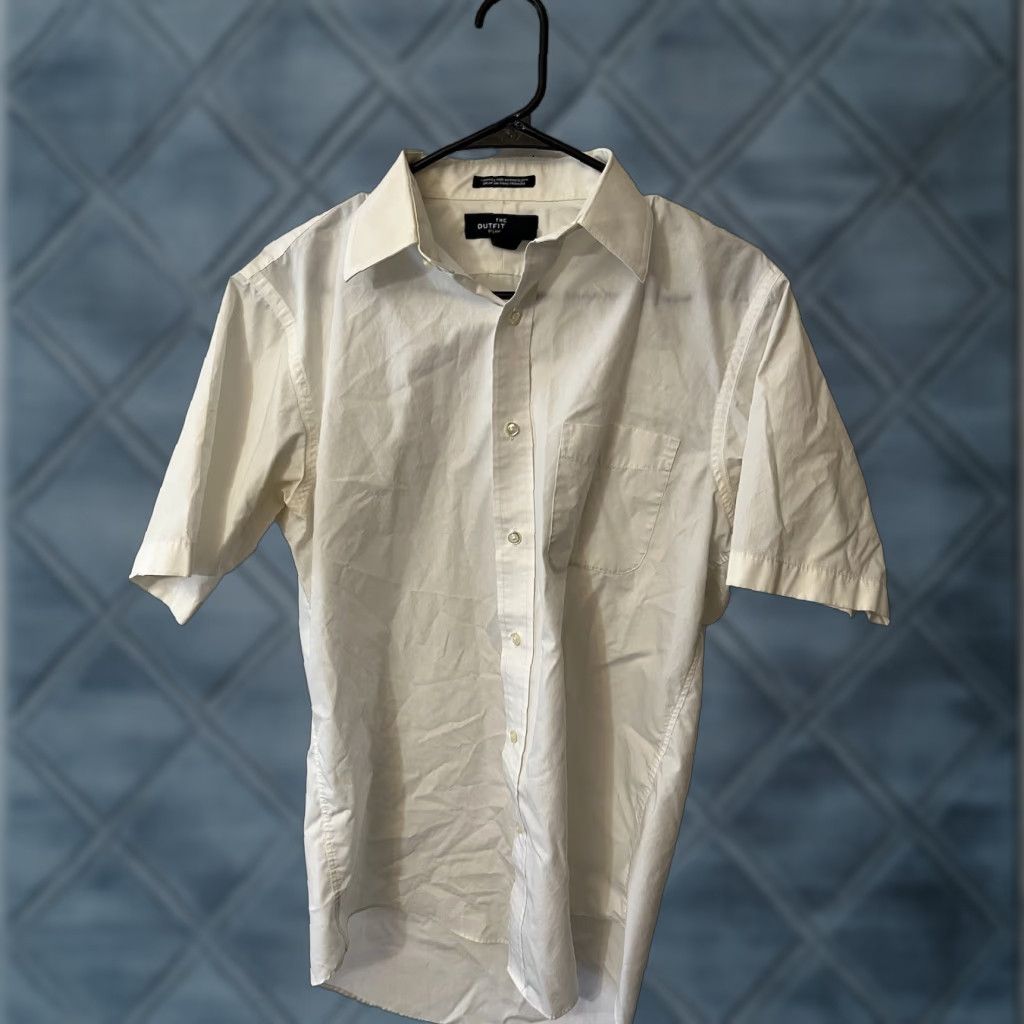 Lands' End Lands' End Shirt Button-Down Work Shirt White Pocket 14.5 Mens Regular Size 14.5 White Pocket Heavyweight Polyester Cotton Classic 90s? Size US S / EU 44-46 / 1 - 1 Thumbnail