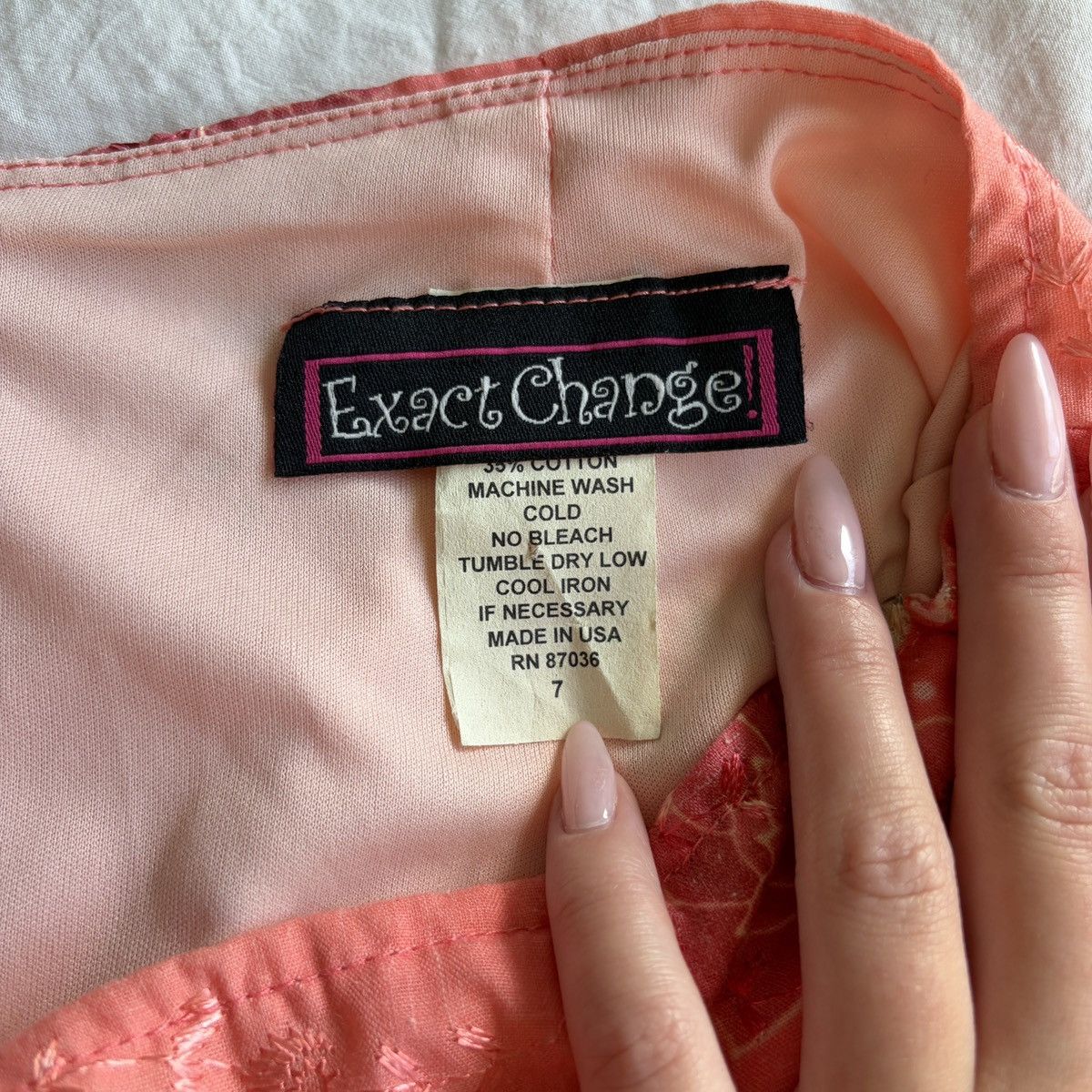Other Vintage exact change pink floral embroidered skirt Size 28" / US 6 / IT 42 - 4 Thumbnail