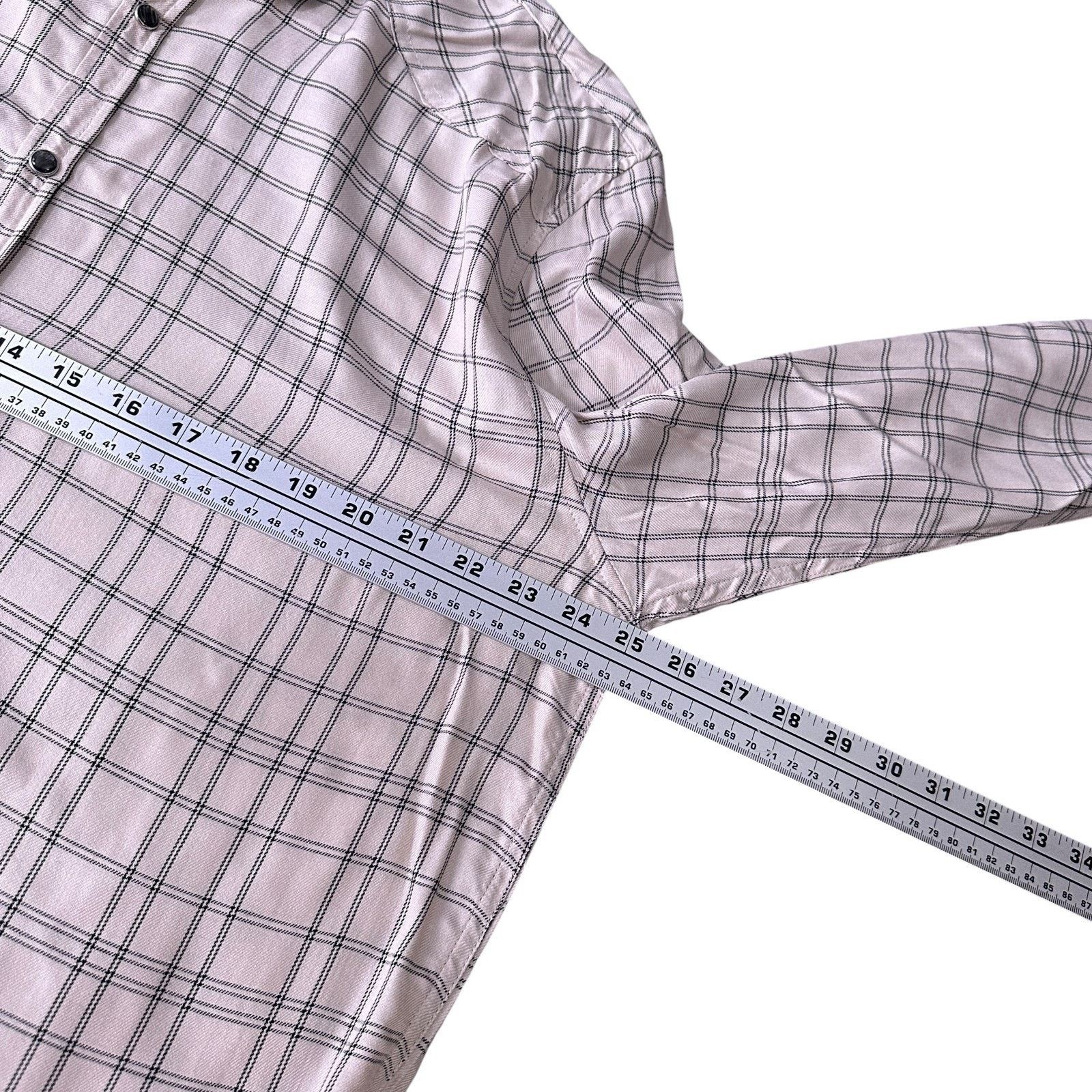 Other YoungLA Shirt Men’s XL Beige Checked Cowboy Cut Pearl Snap Size US XL / EU 56 / 4 - 8 Thumbnail