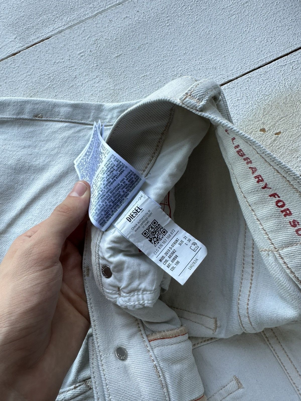 Diesel 🚨 RARE DIESEL MEN DENIM JEANS AVANT GARDE IFSIXWASNINE Y2K Size US 31 - 6 Thumbnail