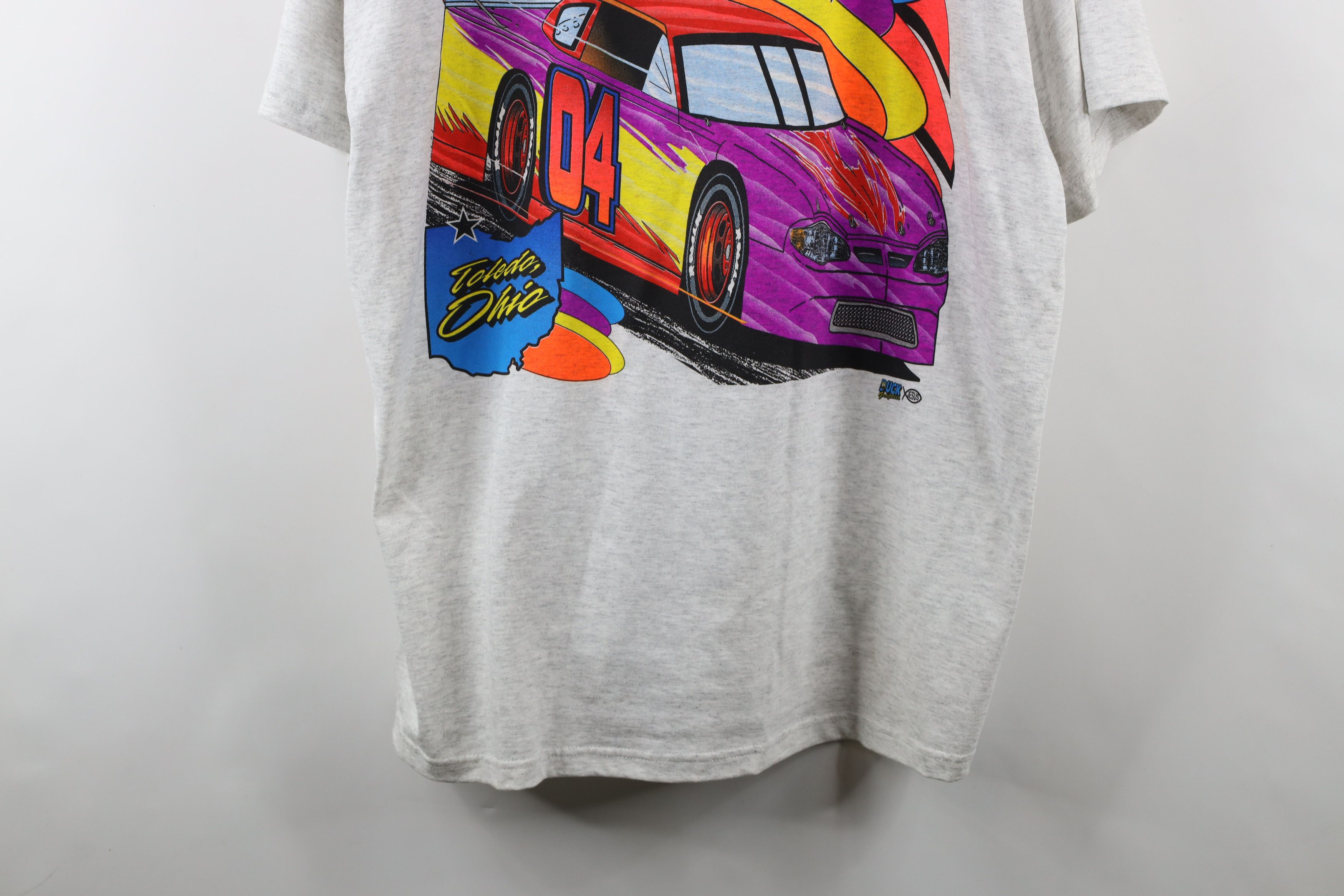 Vintage Vintage 90s All Over Print Toledo Speedway Racing T-Shirt Size US XXL / EU 58 / 5 - 3 Thumbnail