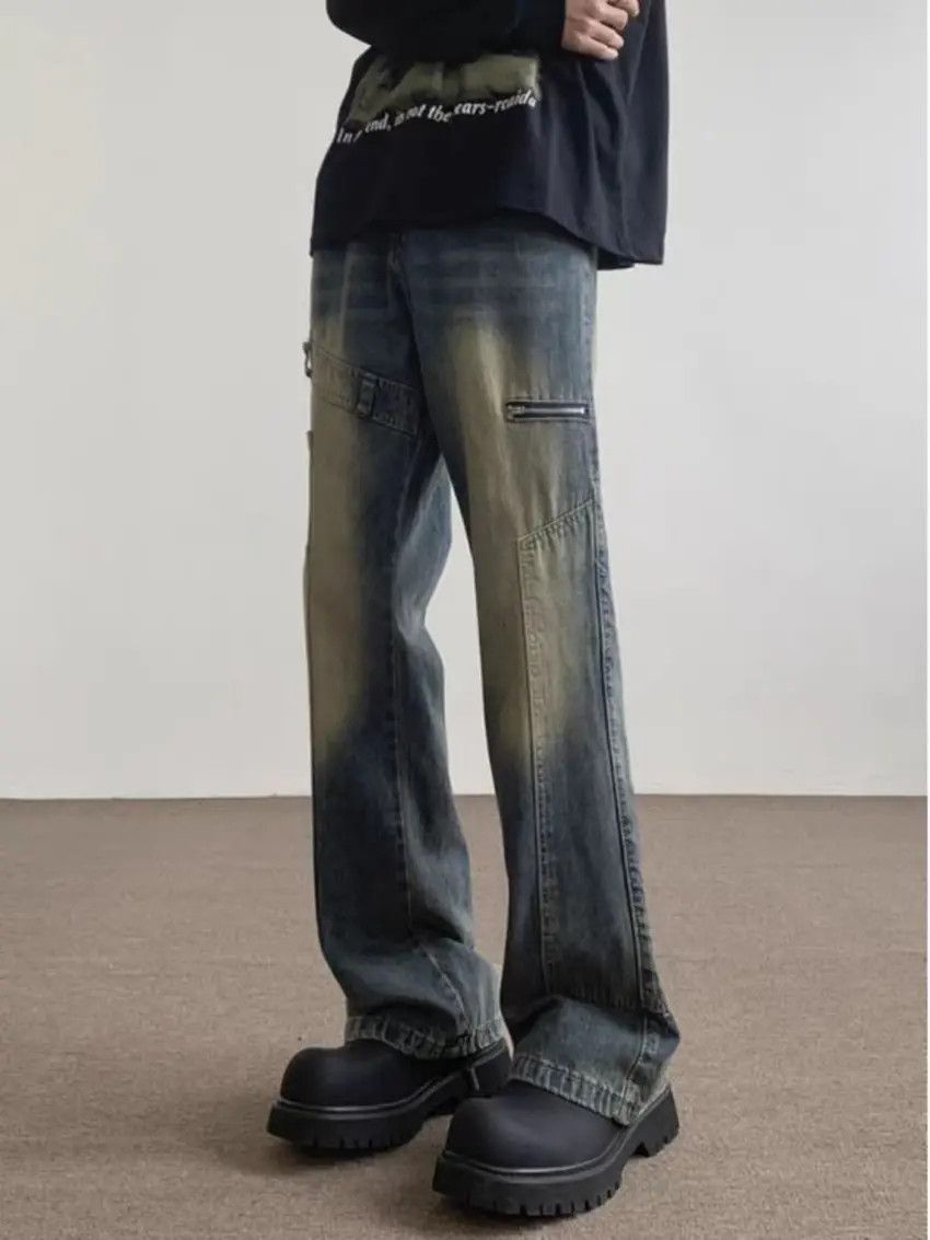 Designer × Japanese Brand Faded vintage baggy zipper pocket denim pants Size US 31 - 2 Thumbnail