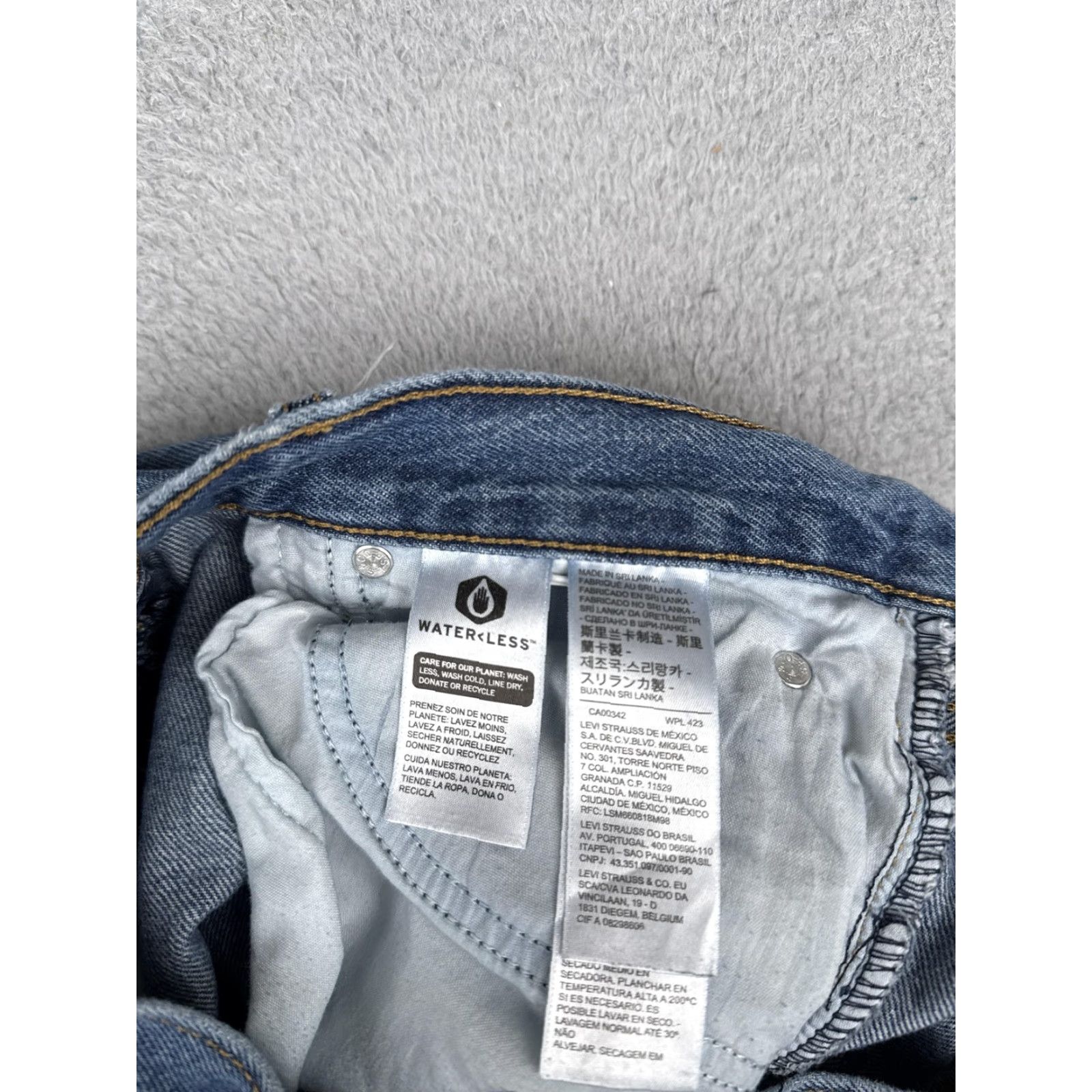 Levi's VINTAGE Levis 94 Baggy Straight Jeans Womens 28 Blue High Rise Denim Wide Leg 28x31 Size 28" / US 6 / IT 42 - 7 Thumbnail