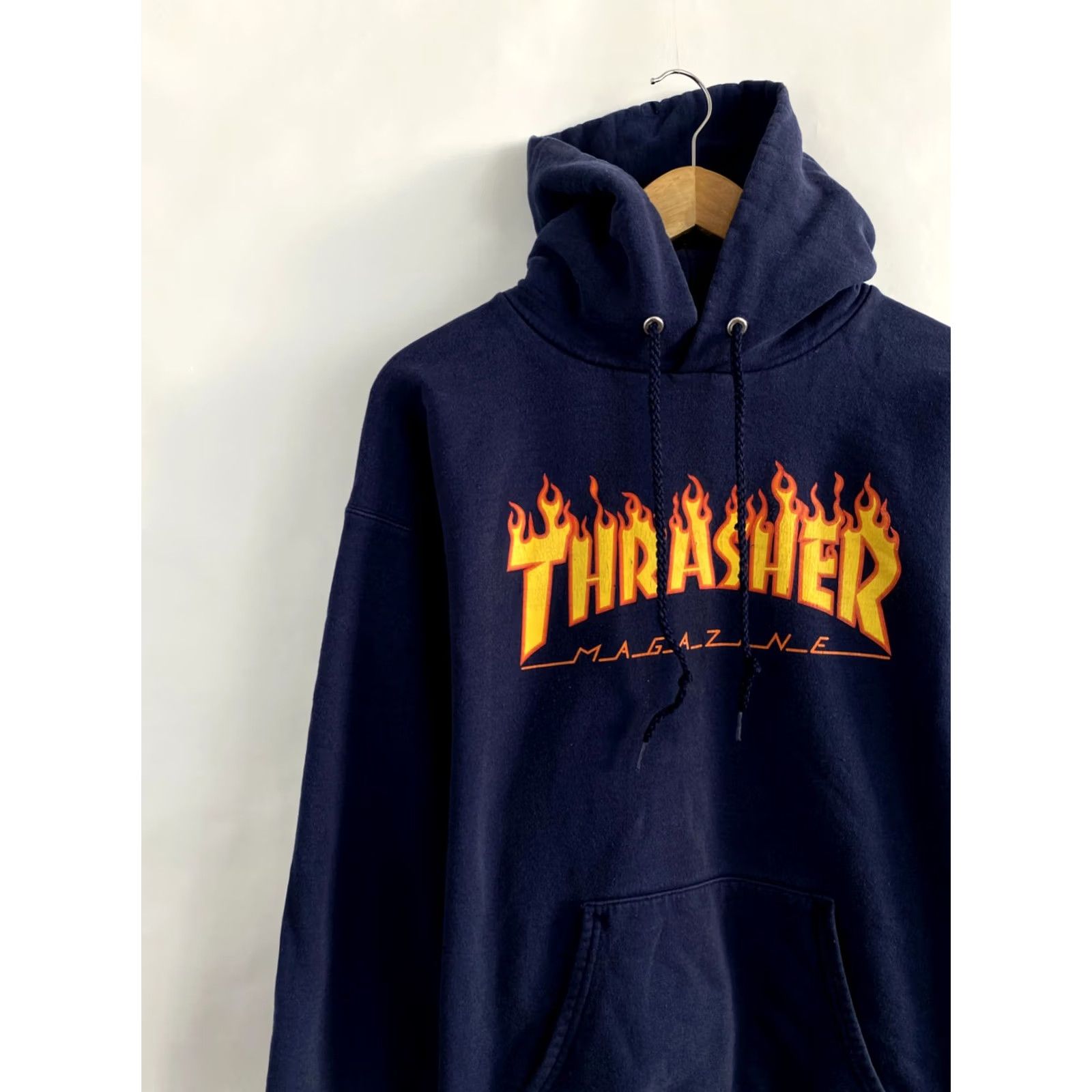 Thrasher VINTAGE Thrasher Hoodie 90s Rare Dark Blue M Mens Size US M / EU 48-50 / 2 - 3 Thumbnail
