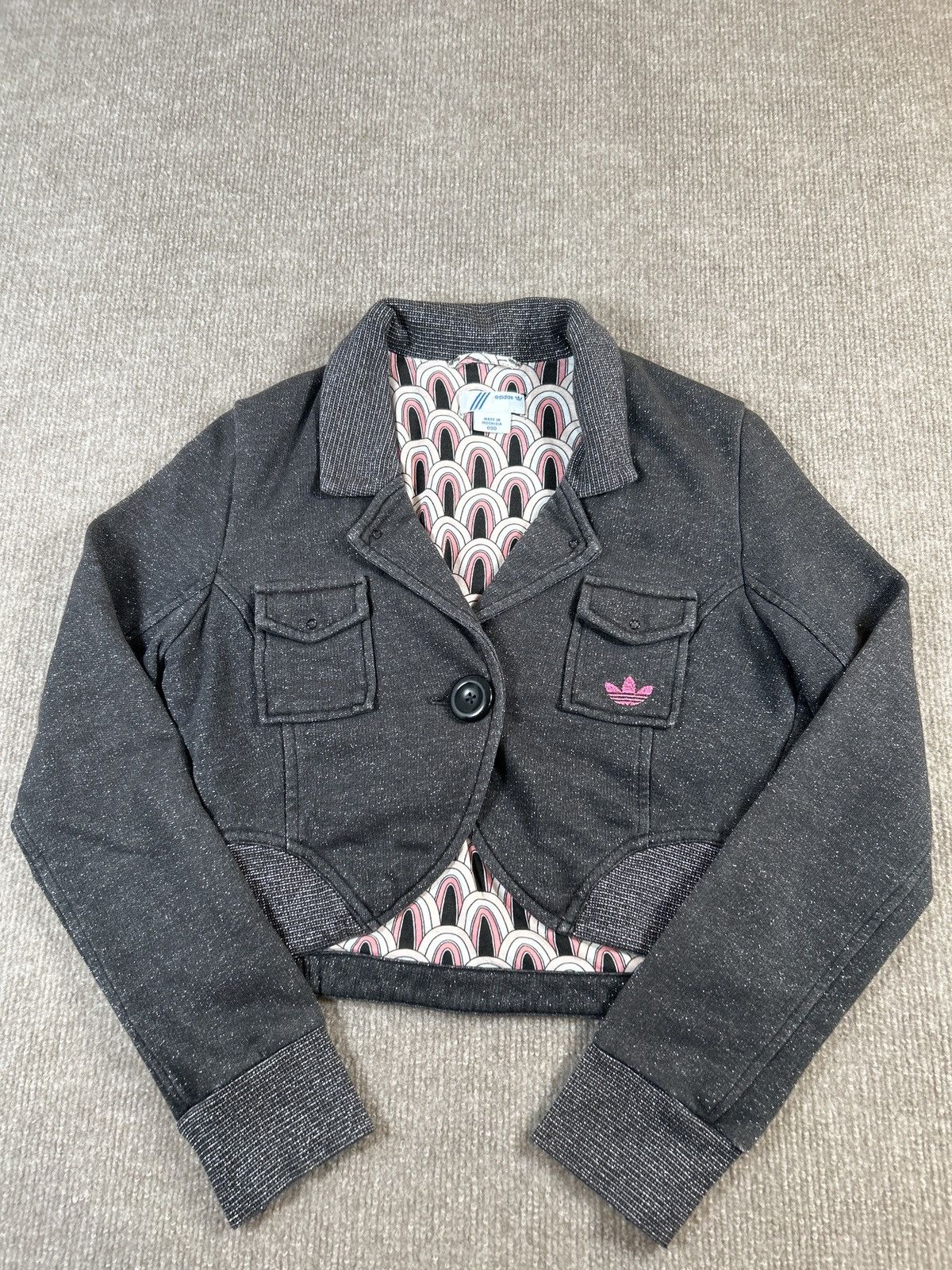 Adidas Adidas Originals Cropped Blazer Women’s M Trefoil Retro1331 Size M / US 6-8 / IT 42-44 - 1 Thumbnail