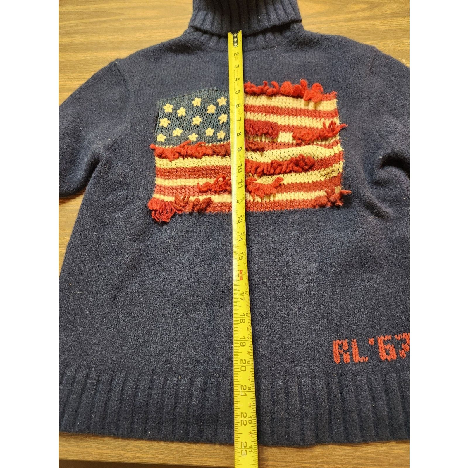 Polo Ralph Lauren POLO RALPH LAUREN TURTLENECK SWEATER American Flag Vintage Size M / US 6-8 / IT 42-44 - 5 Thumbnail