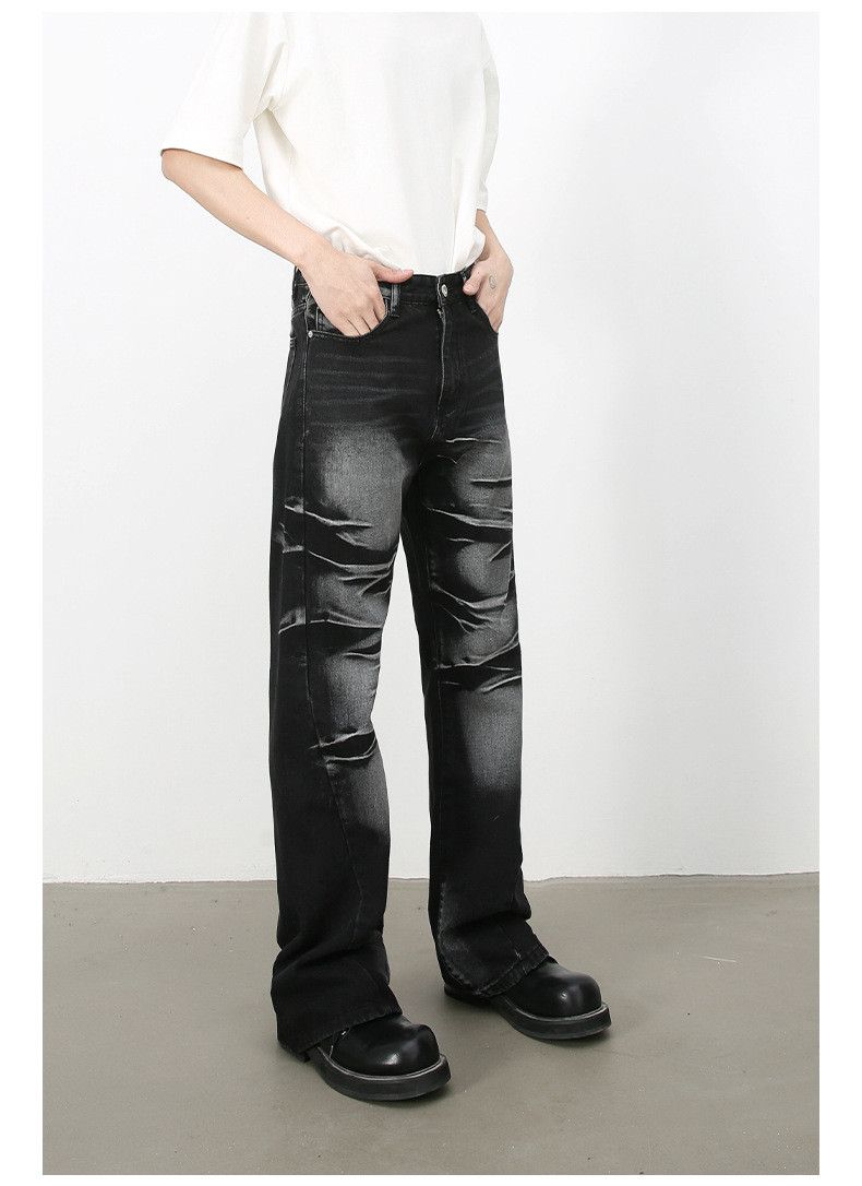 Japanese Brand × Jean Men's retro washed high street loose straight bootcut jeans Size US 32 / EU 48 - 5 Thumbnail