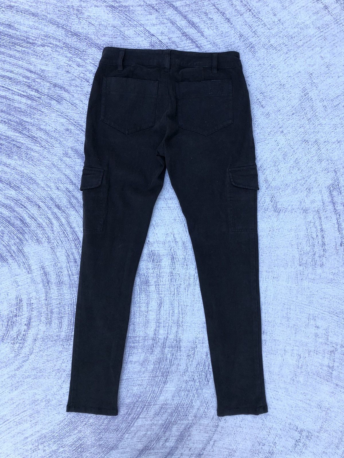 Japanese Brand Black Trousers Cargo Pants Skinny Fit Multipocket Size US 28 / EU 44 - 12 Thumbnail
