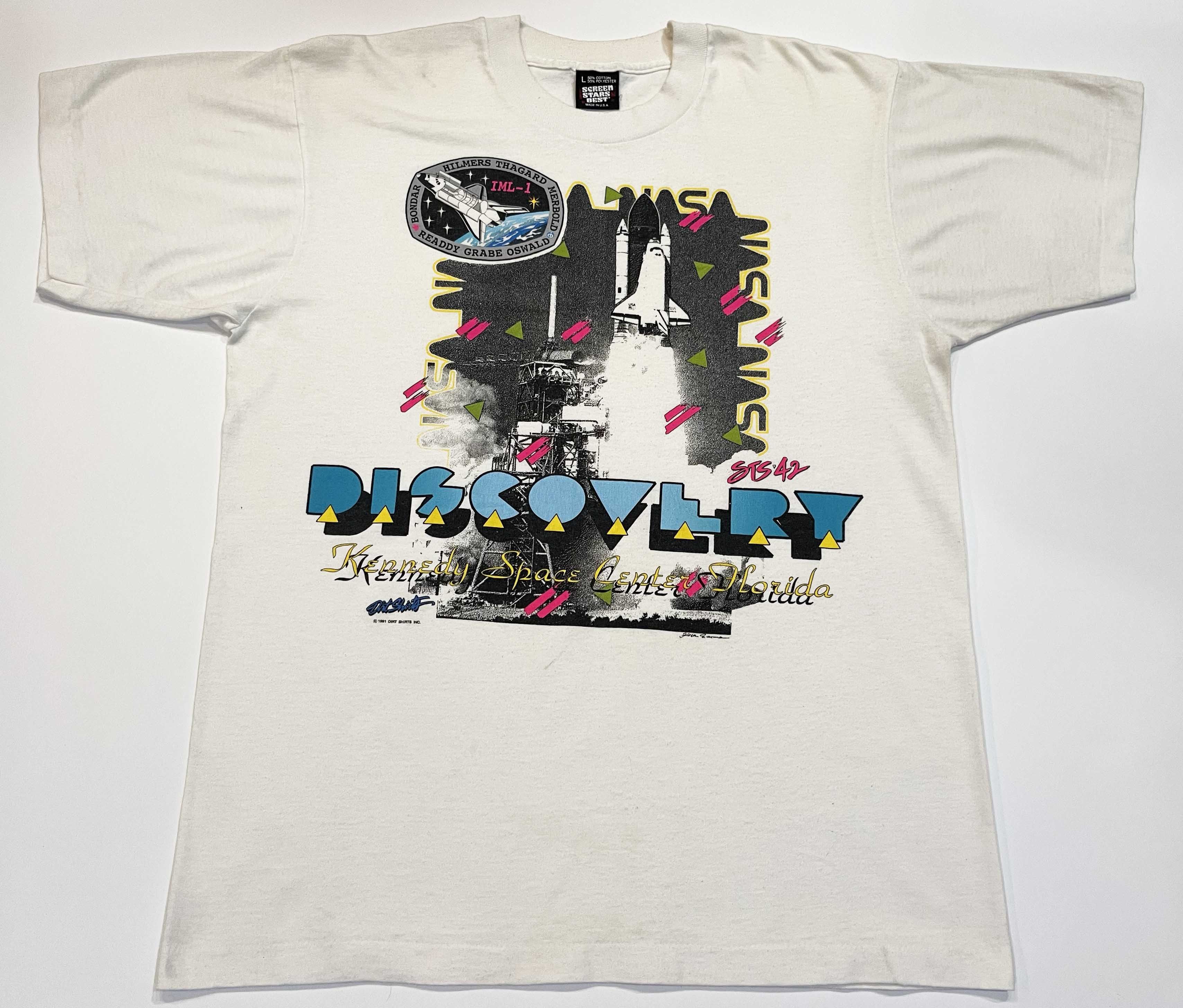 Vintage Vintage Screen Stars Kennedy Space Center Discovery T-Shirt Size US L / EU 52-54 / 3 - 1 Thumbnail