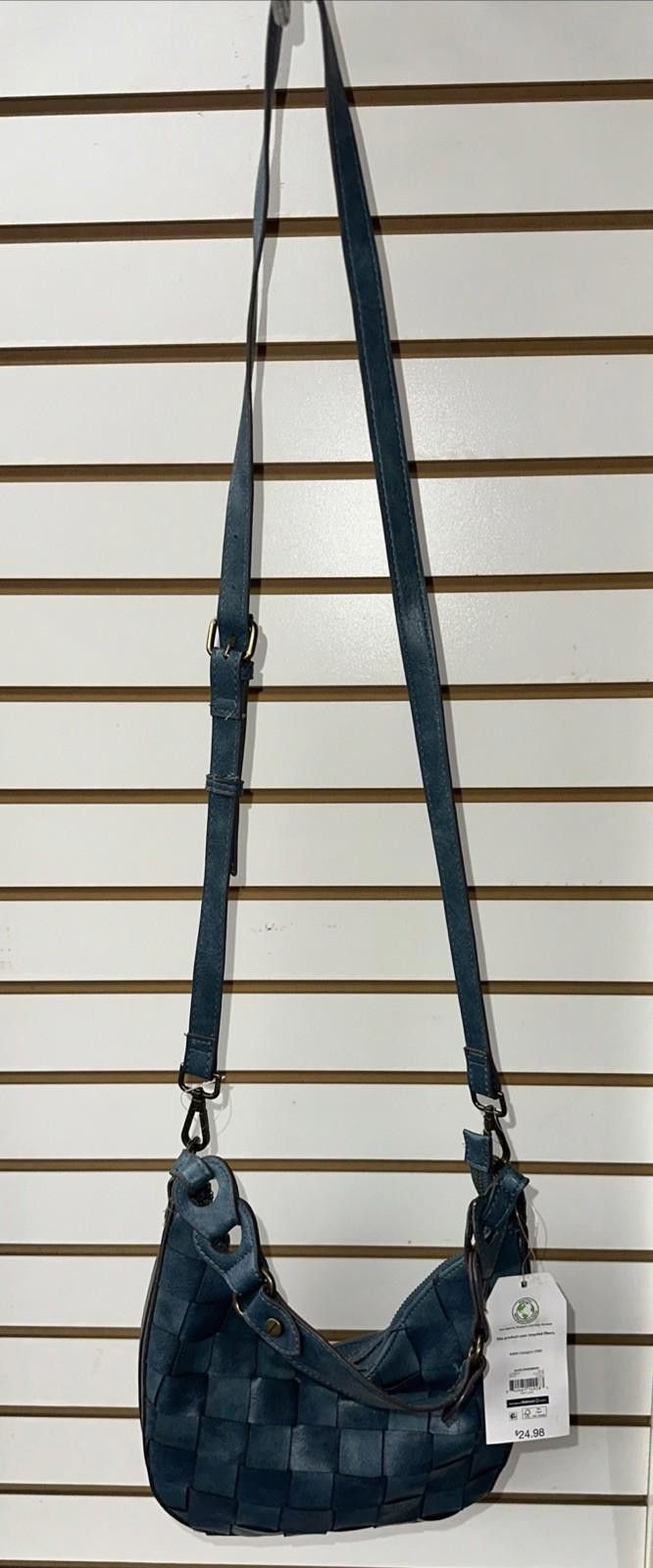 Other Time Tru Blue Alice Crossbody Faux Leather Saddle Bag Size ONE SIZE - 1 Thumbnail