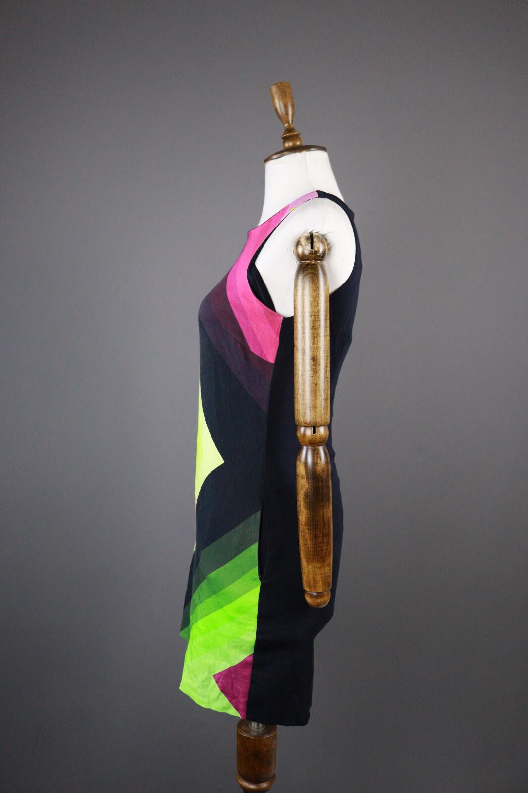 Desigual Desigual Black Summer Colorful Geometric Tank Dress Size S Size S / US 4 / IT 40 - 4 Thumbnail